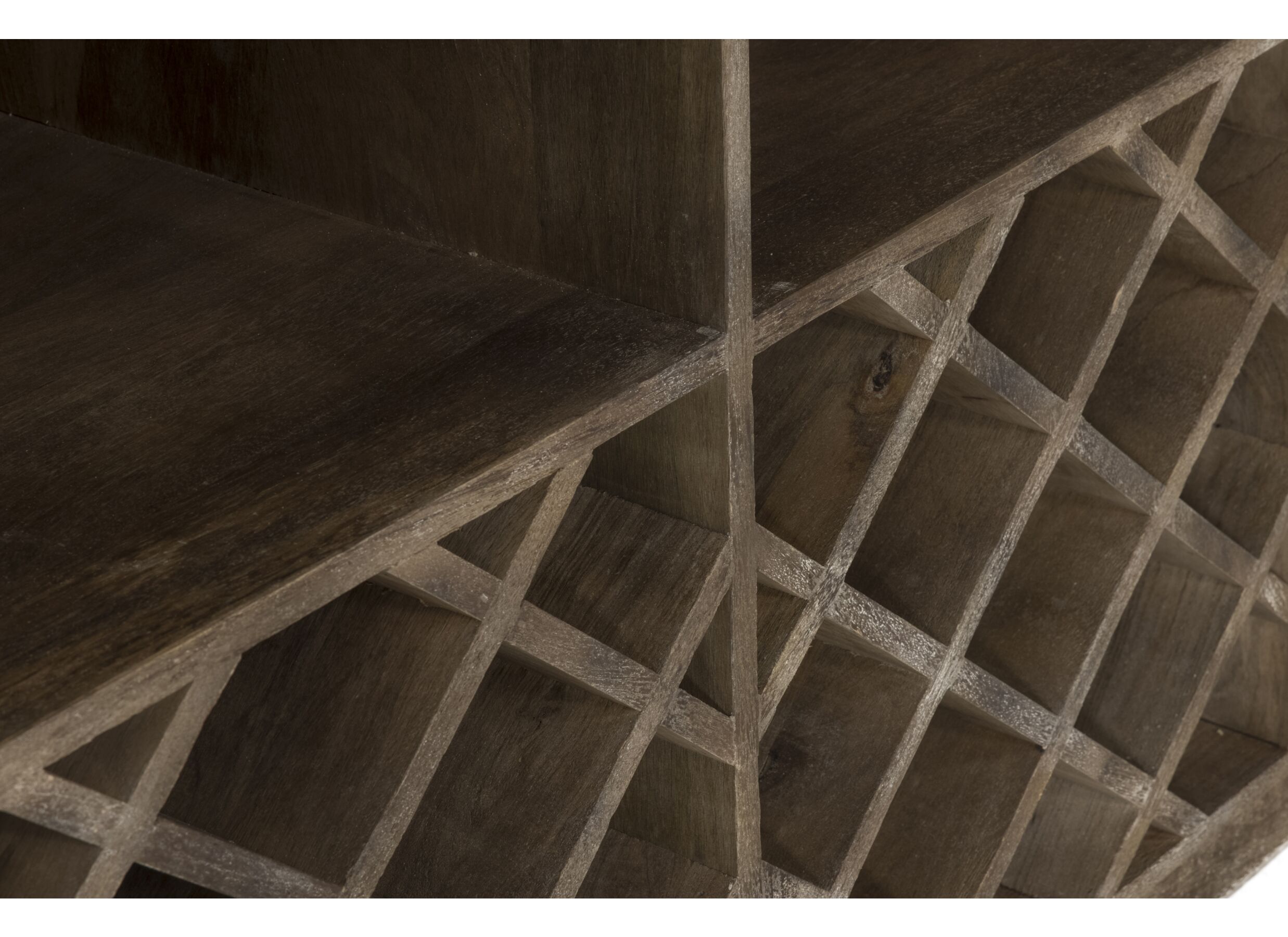 Detail - Meuble Bar Leone 146cm - manguier massif - sandblast