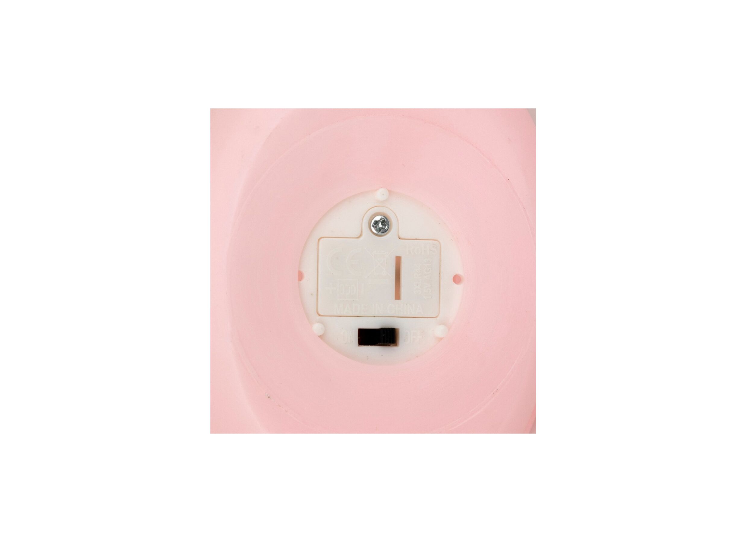 Detail - Veilleuse Flamant H14,5cm - plastique - rose batterie incluse