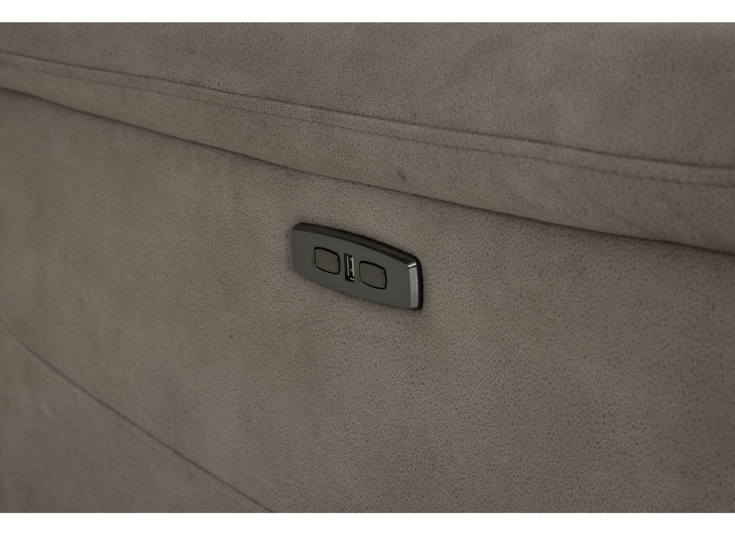 Canapé Grande 3+2+1 places - tissu - silver grey avec relax