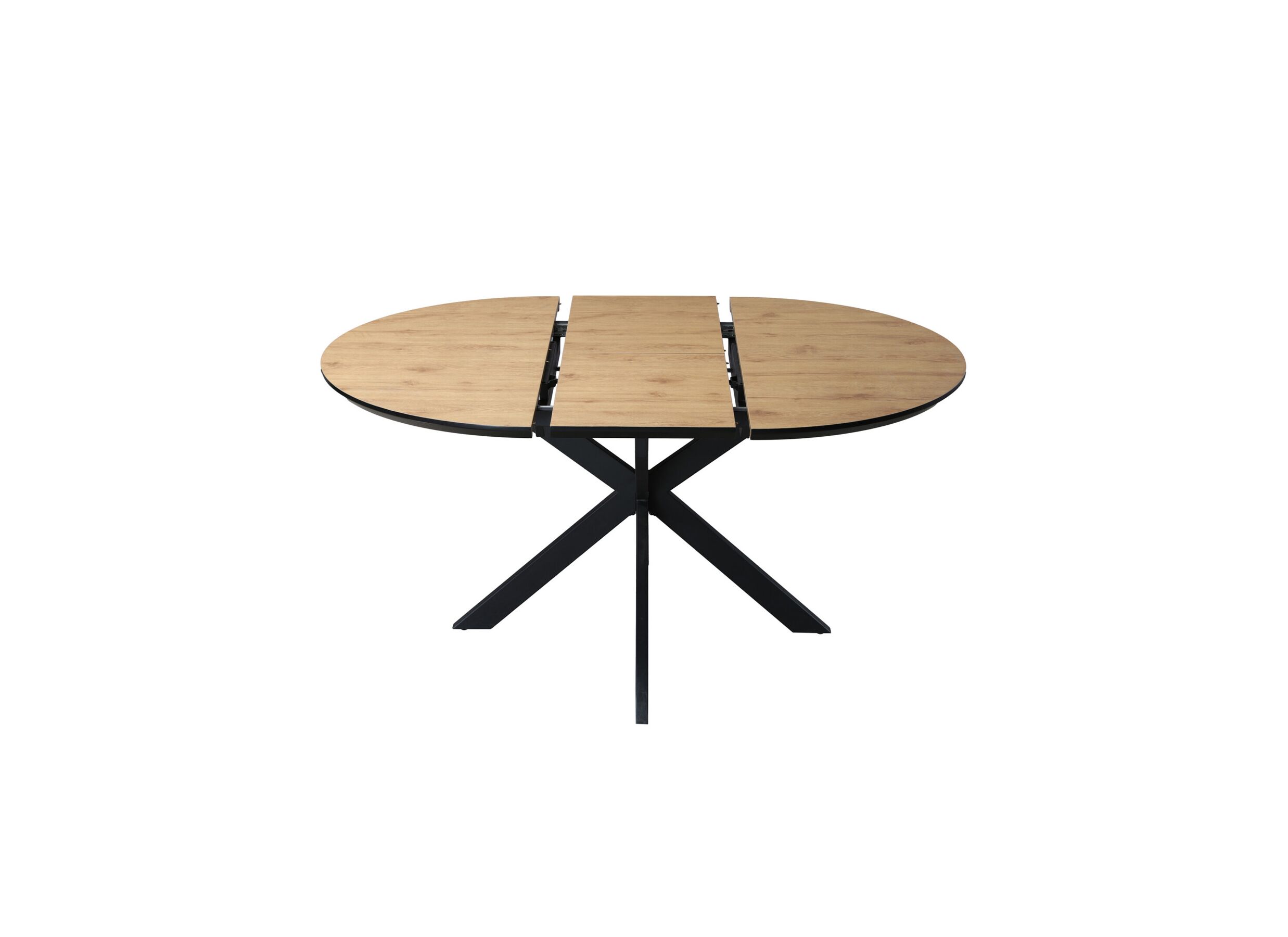 Disposition - Table ronde Dillinger 120/160x120cm - melamine - brun