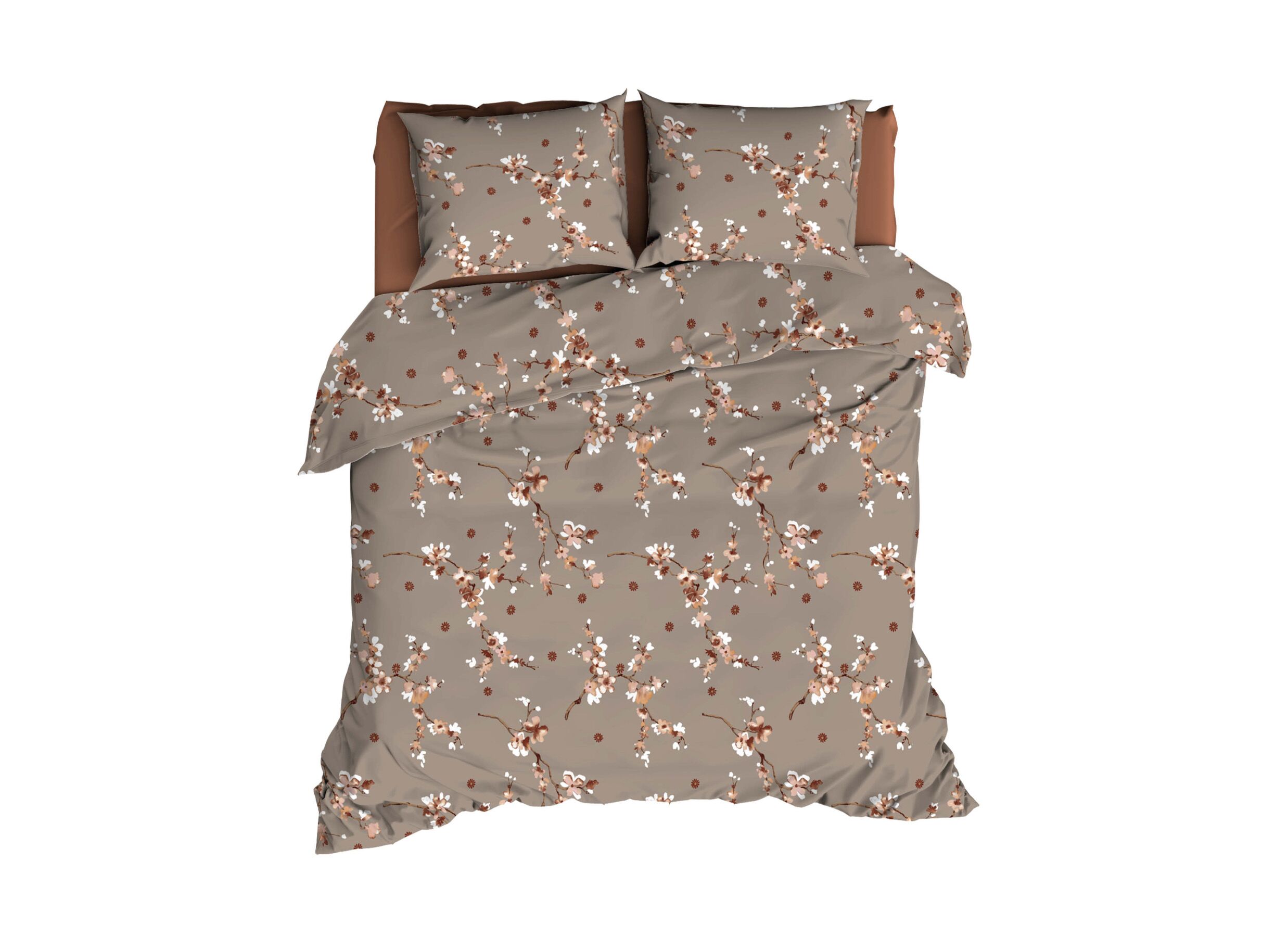 Plus Important - Housse de couette Geisha 240x200/220cm - coton - taupe