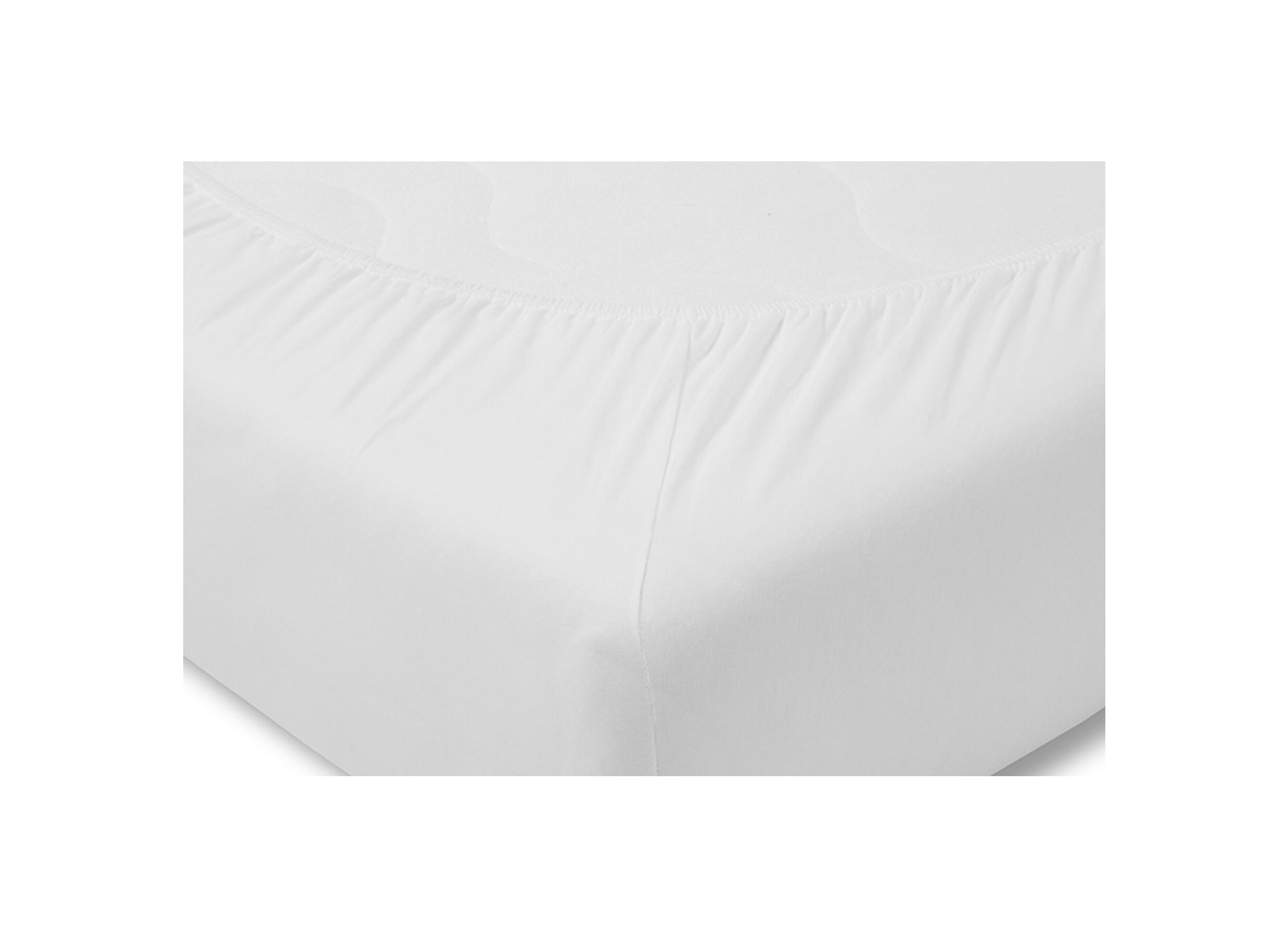 Detail - Drap-housse 140/160x220cm jersey coton blanc