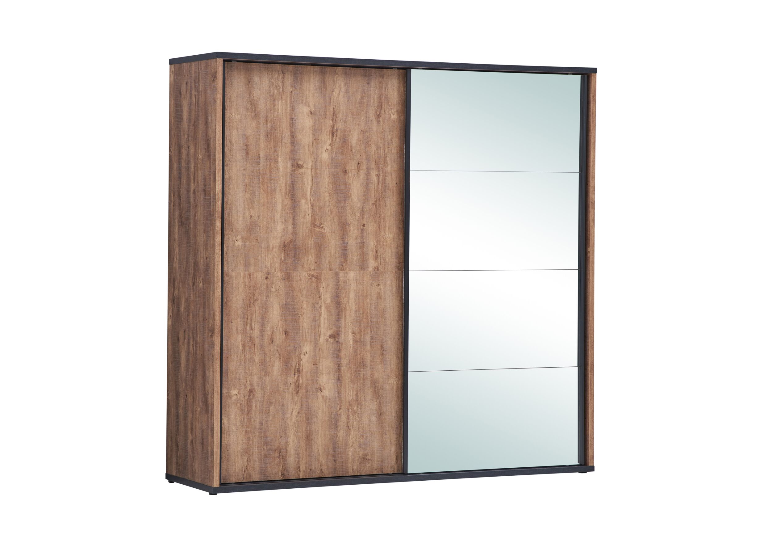 Armoire à portes coulissantes Elsa 220cm - Armoire à portes coulissantes Elsa 220cm - décor - industrial oak/noir