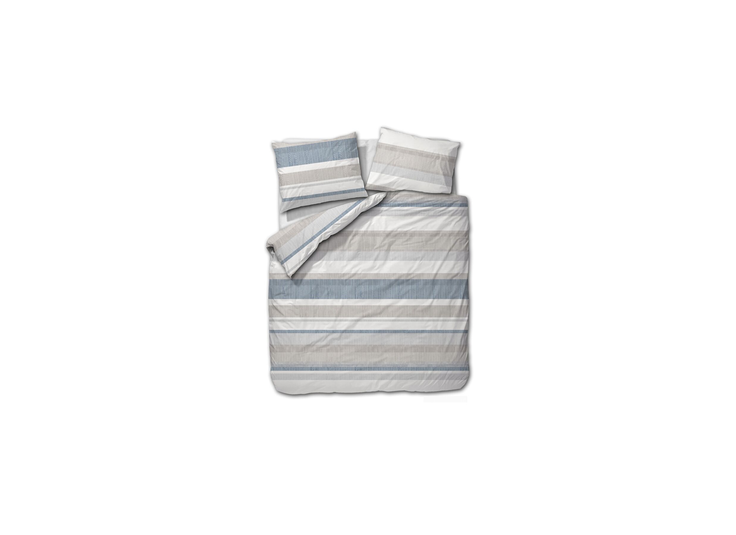 Dekbedovertrek Scandi Stripe 240x200/220cm - satijn - multicolor - Housse de couette Scandi Stripe 240x200/220cm - satin - multicolore