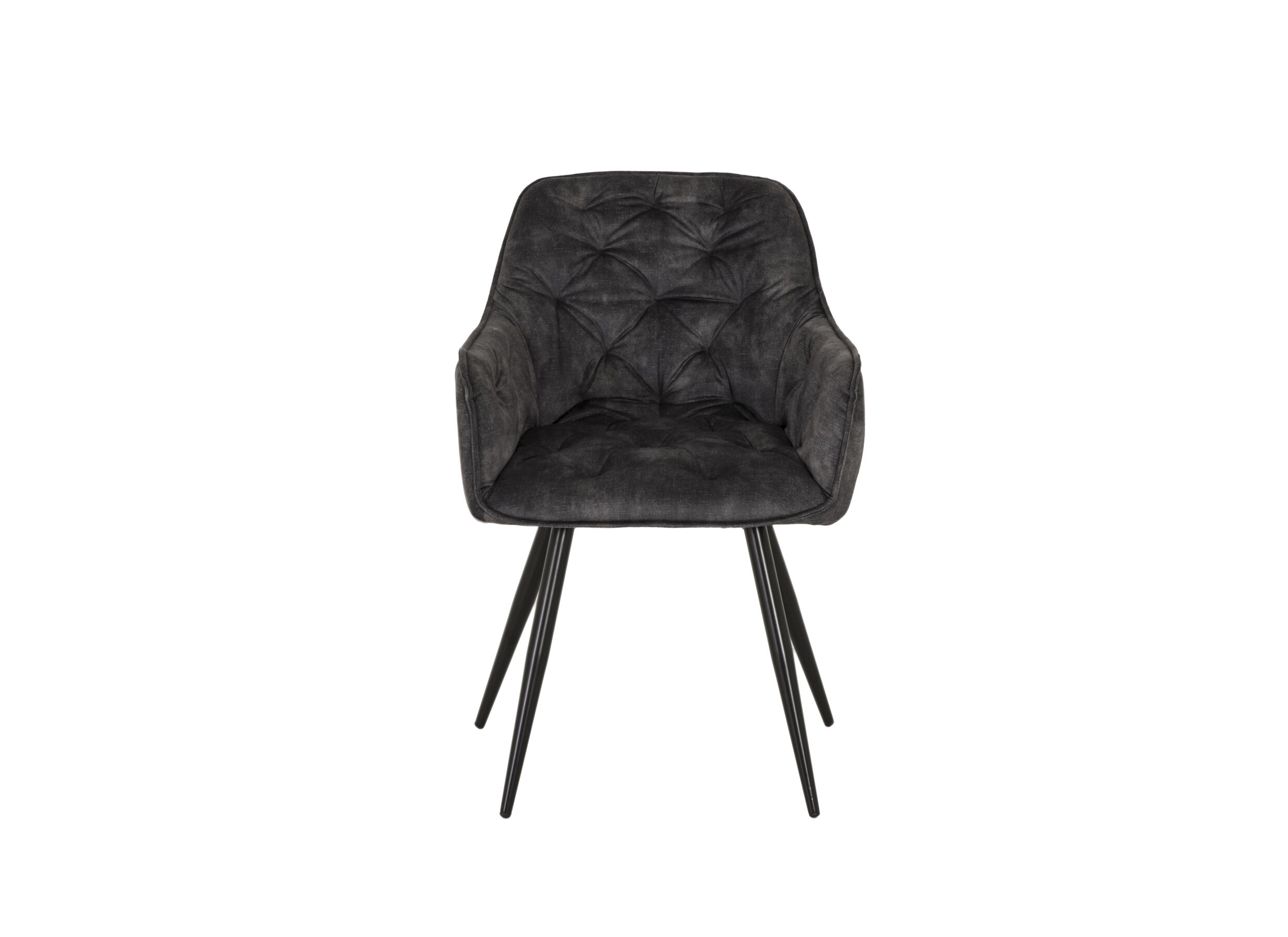 Stoel Sylt 56x60x83cm - stof - grijs