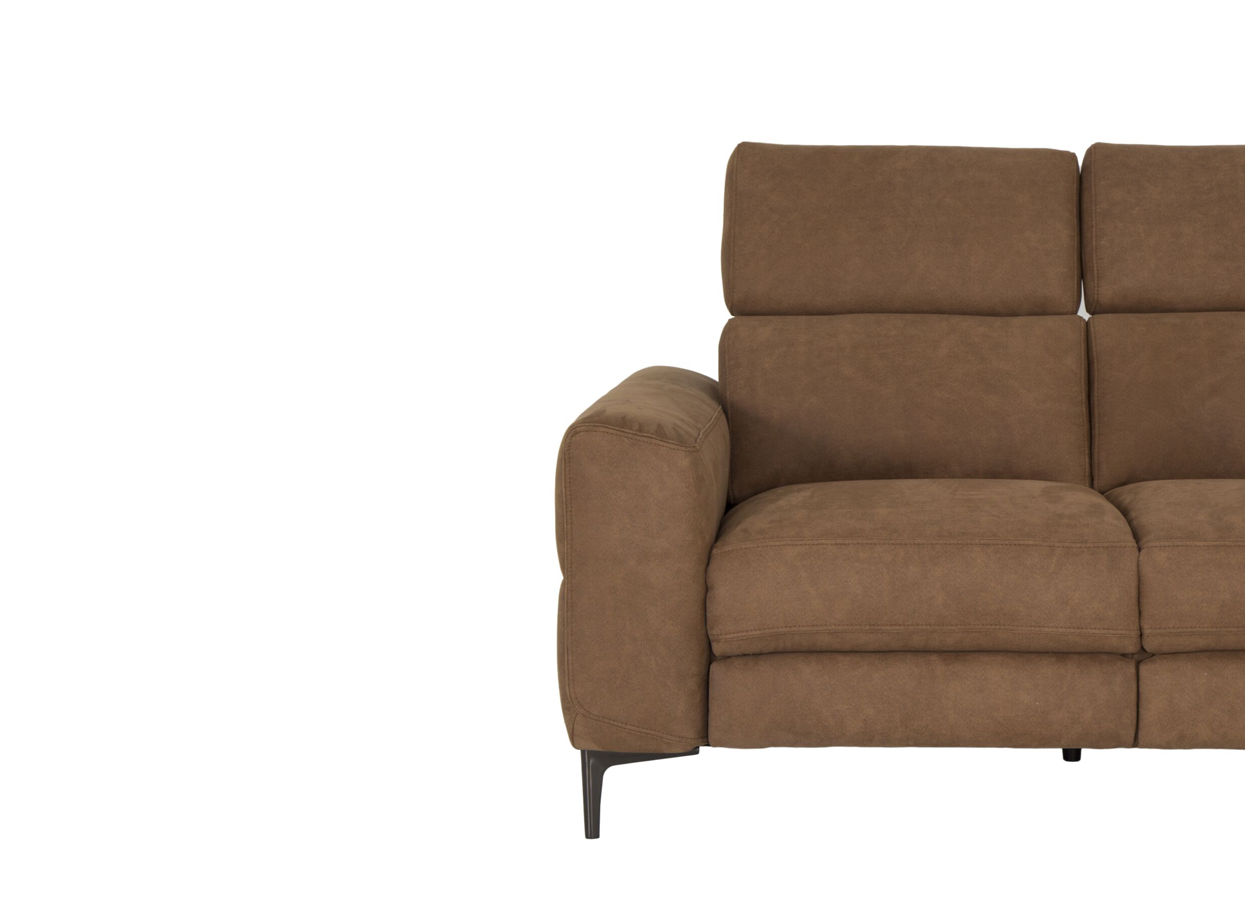 Detailfoto - Zetel Blake 3-zit - stof - cognac met relax