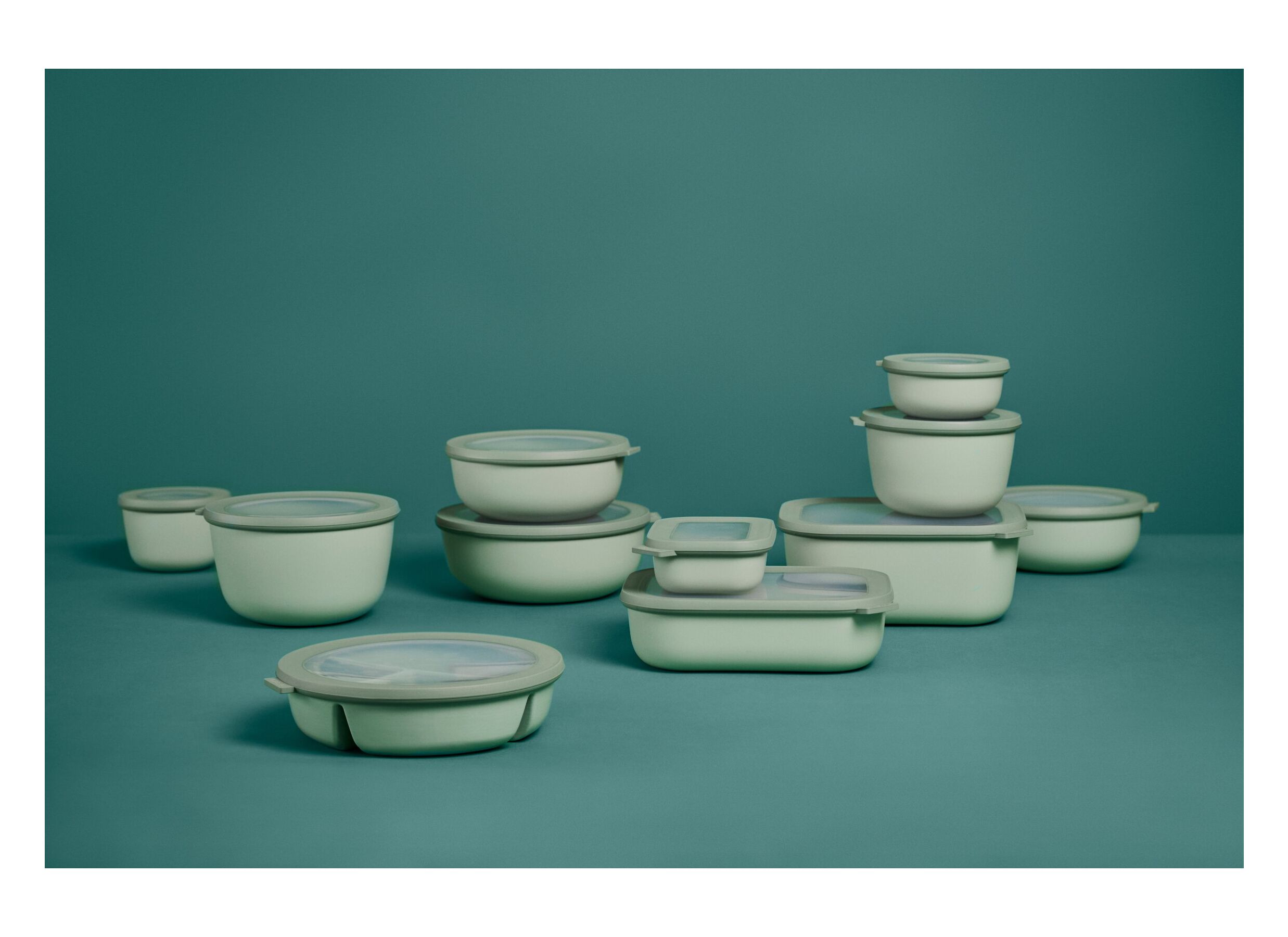 Setfoto - Bewaardoos Bento bowl Cirqula 250+250+500ml Mepal