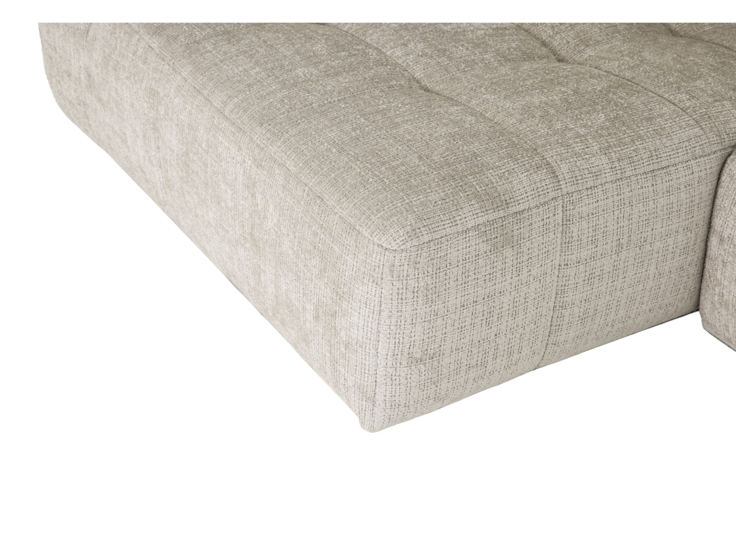 Detailfoto - Hoeksalon Lex 284x159cm - stof - greige