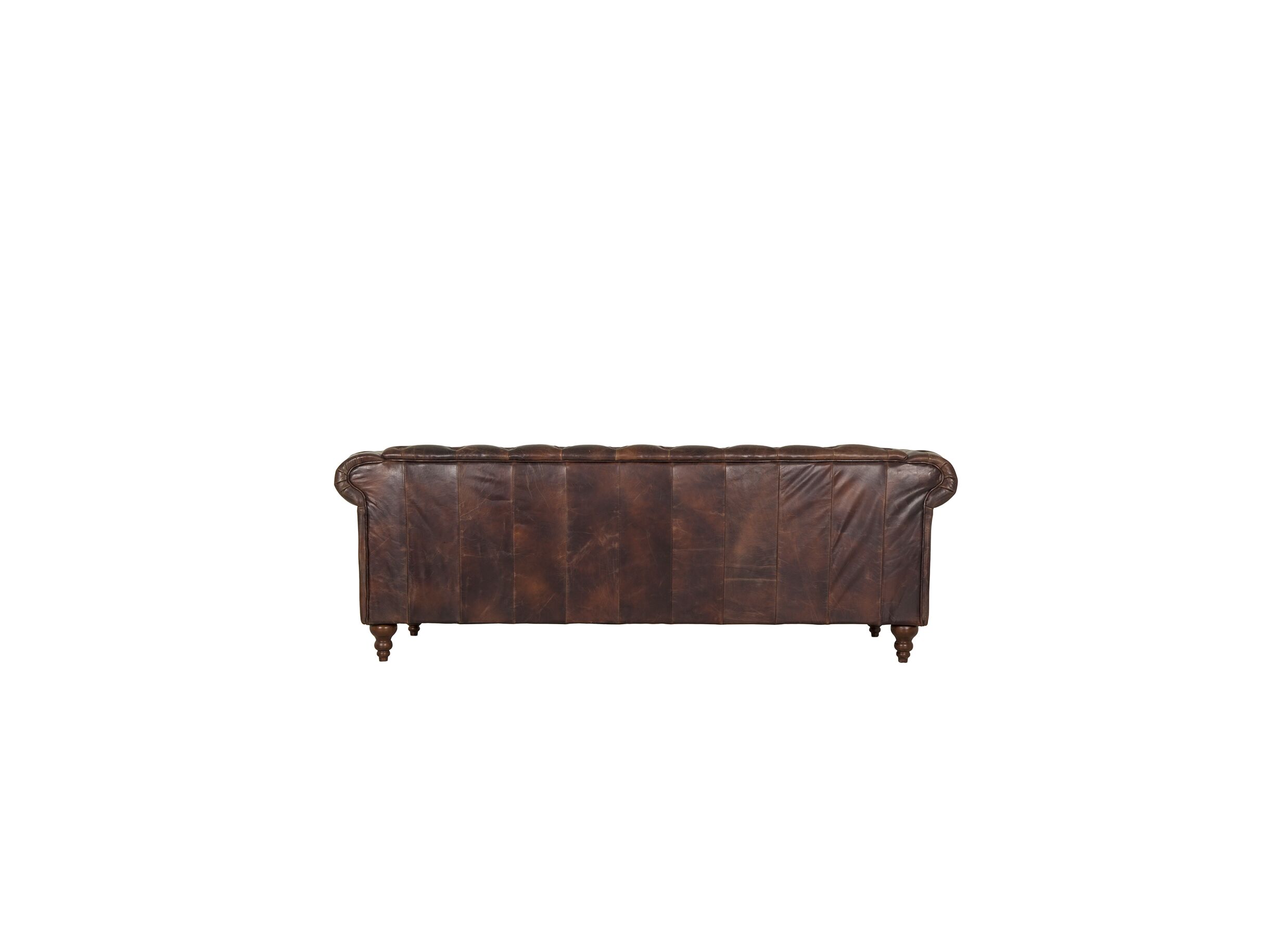 Chesterfield Stanley 3 places - cuir - marron
