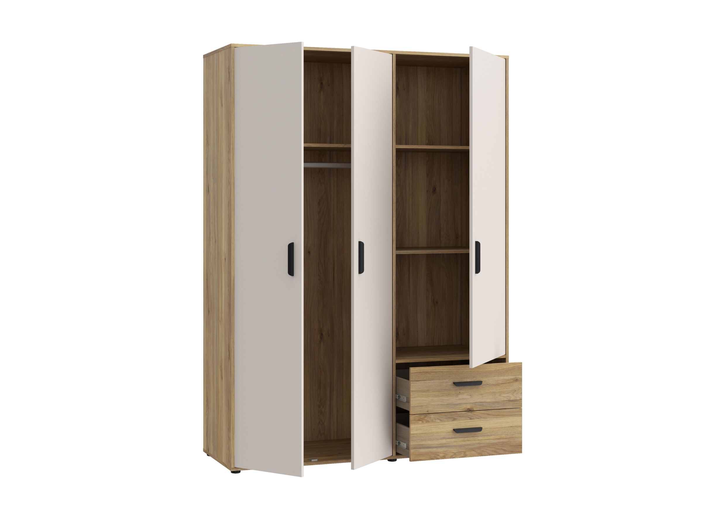 Indeling - Kleerkast Mokkaro 145cm - decor - mauvela eik & zand