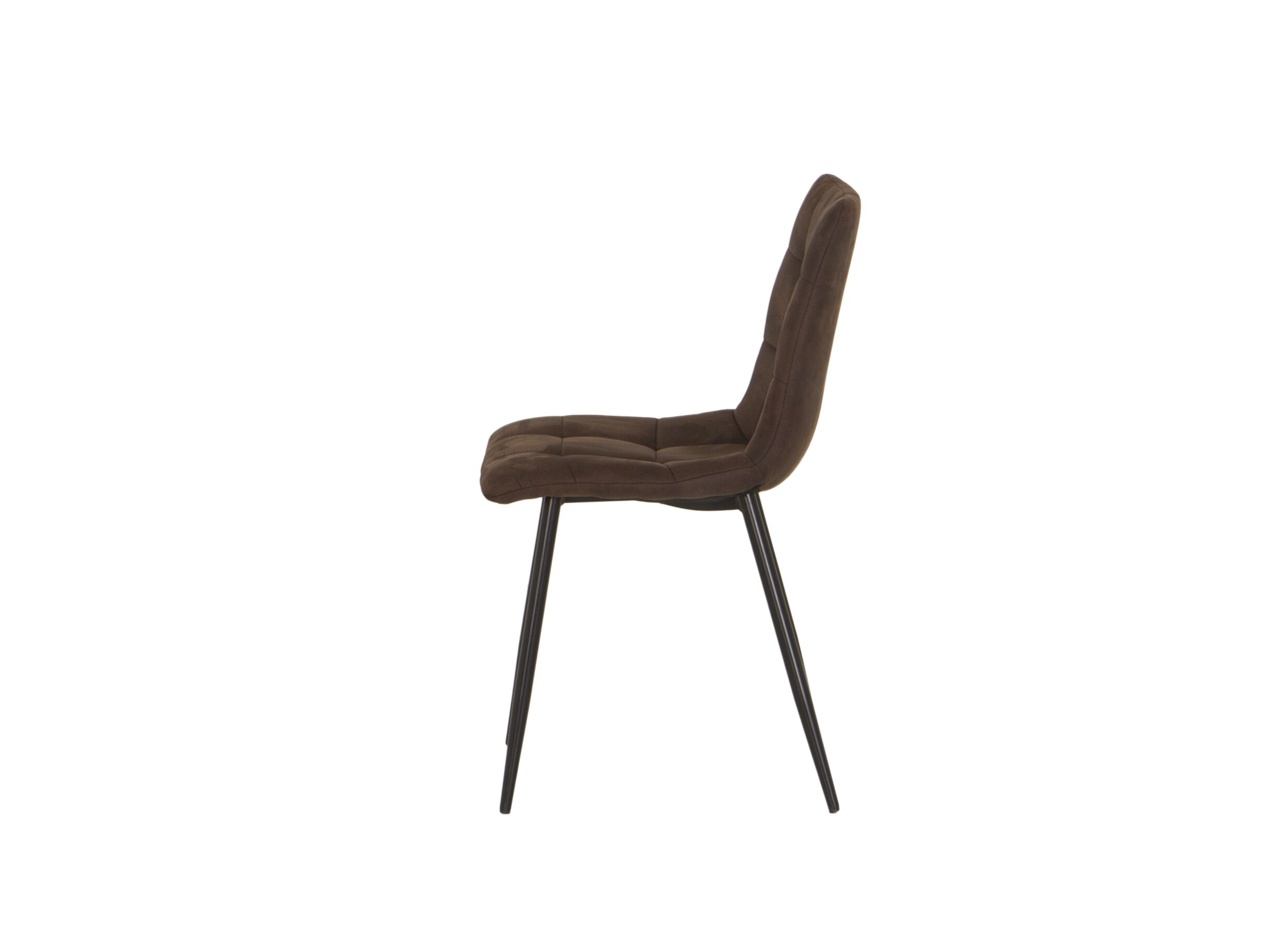 Chaise Churchill 46x54,5x85cm - métal/tissu - marrn