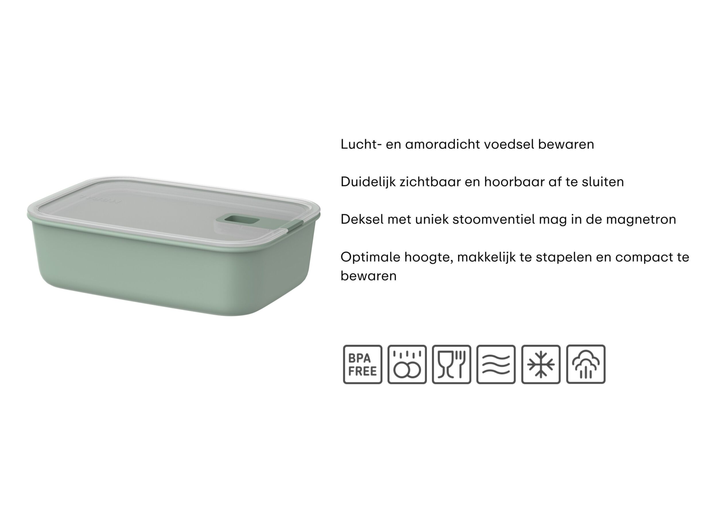 Opstelling - Bewaardoos Easyclip 1500ml Mepal