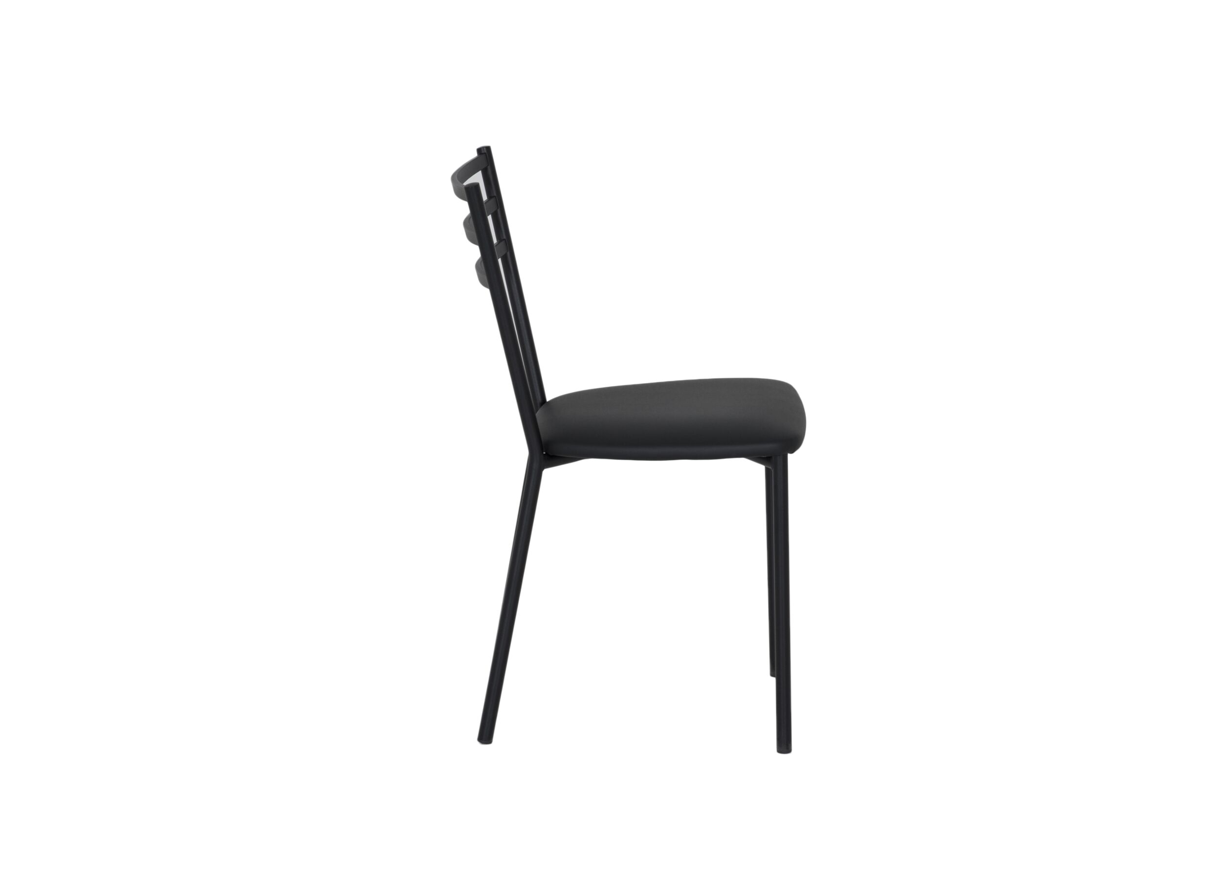 Aperçu - Chaise Romy 46,5x55x81,5cm - tissu/métal - noir