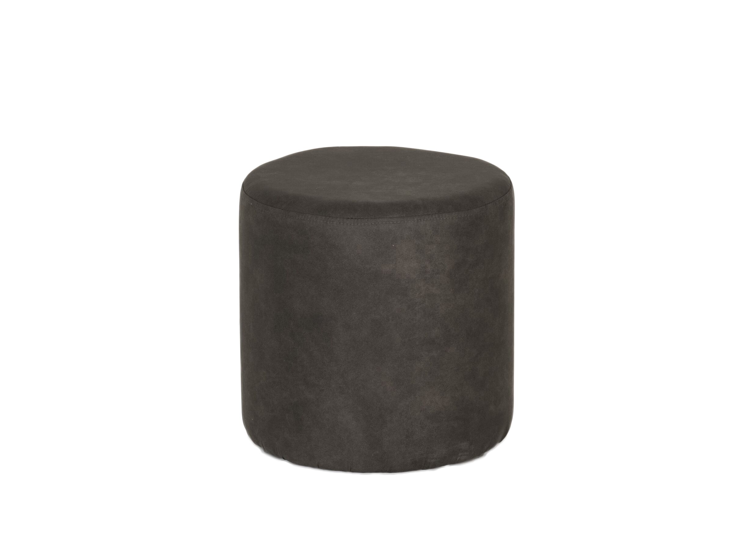 Poef Lofoten Ø38cm stof grijs