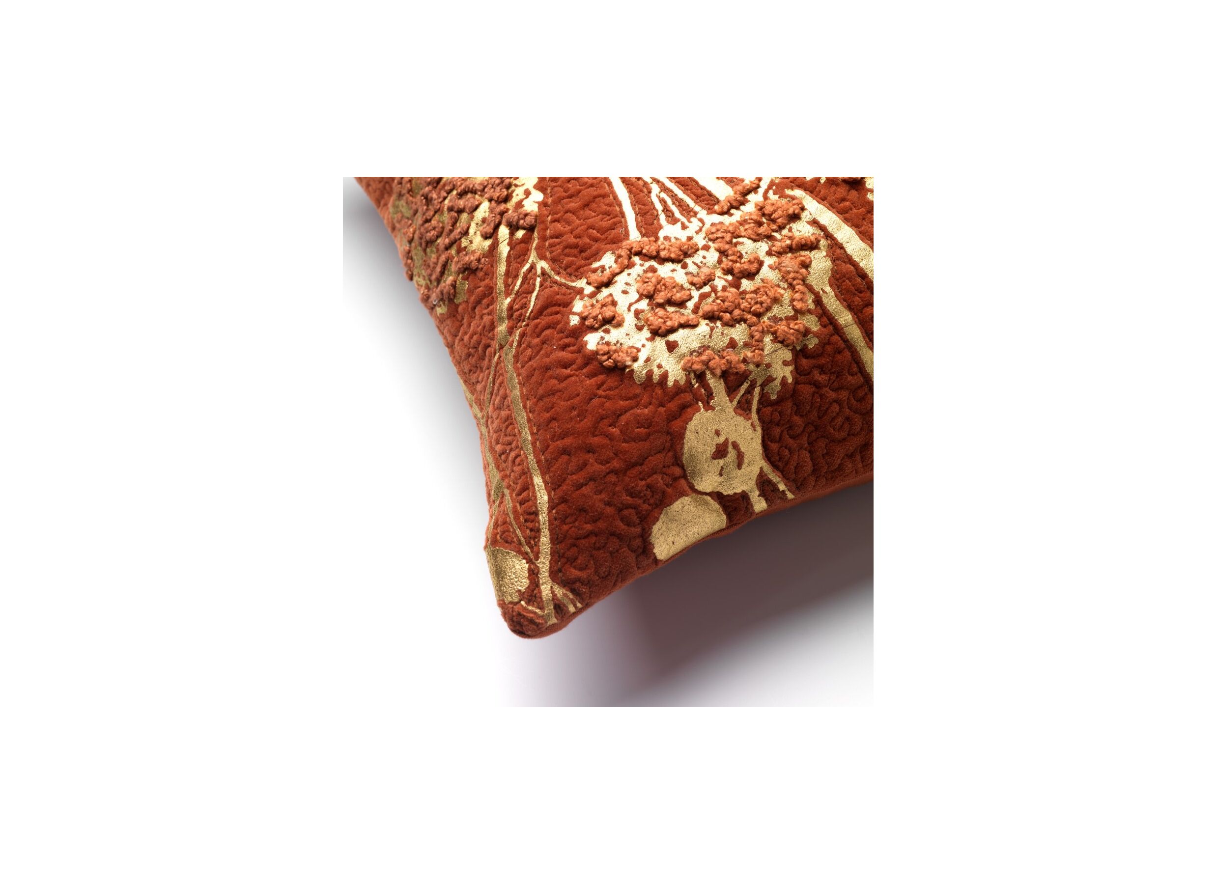 Detail - Coussin Mabelle 45x45cm - coton - potters clay