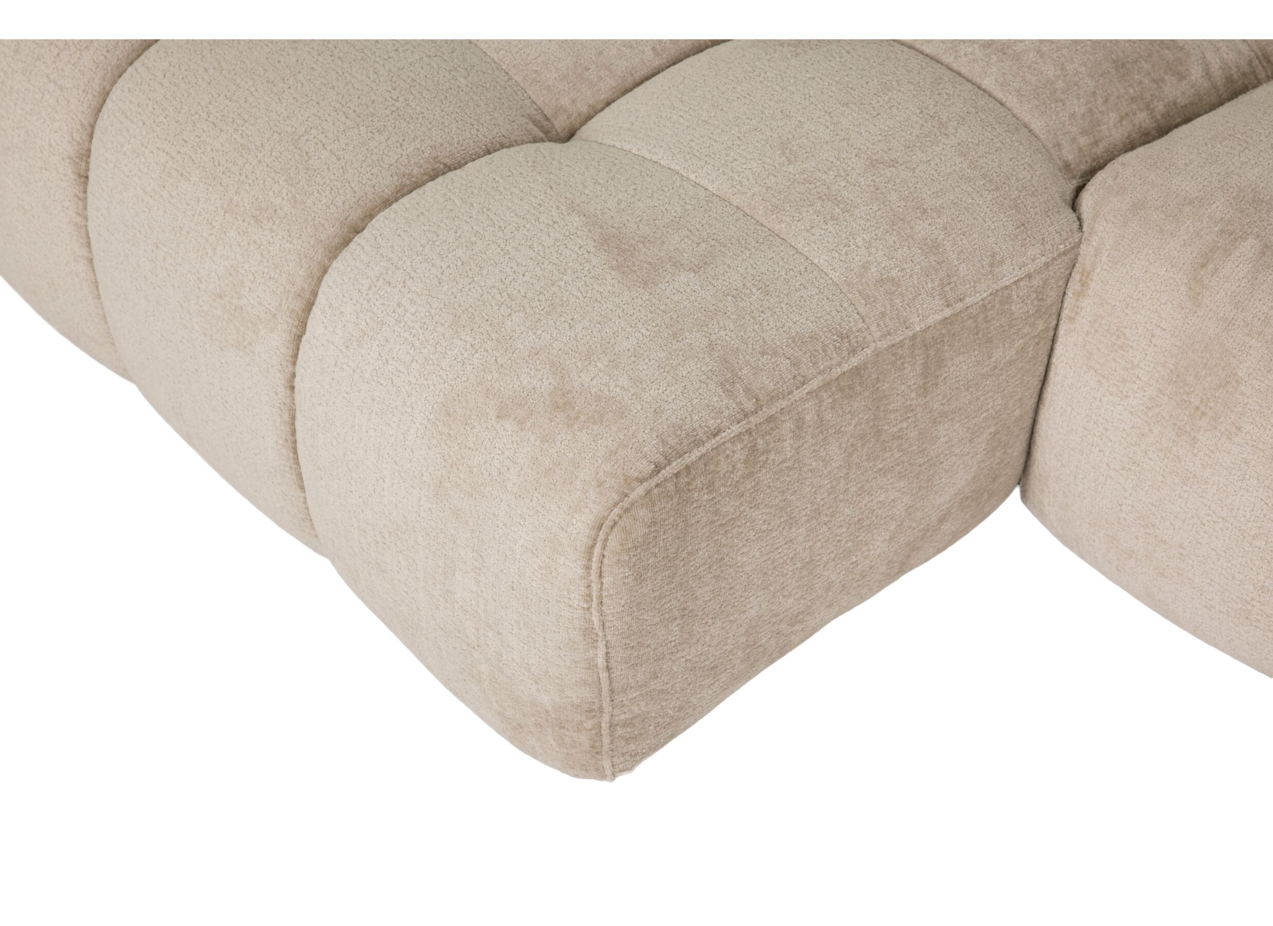 Detailfoto - Hoeksalon Alps 322x158cm - stof - beige