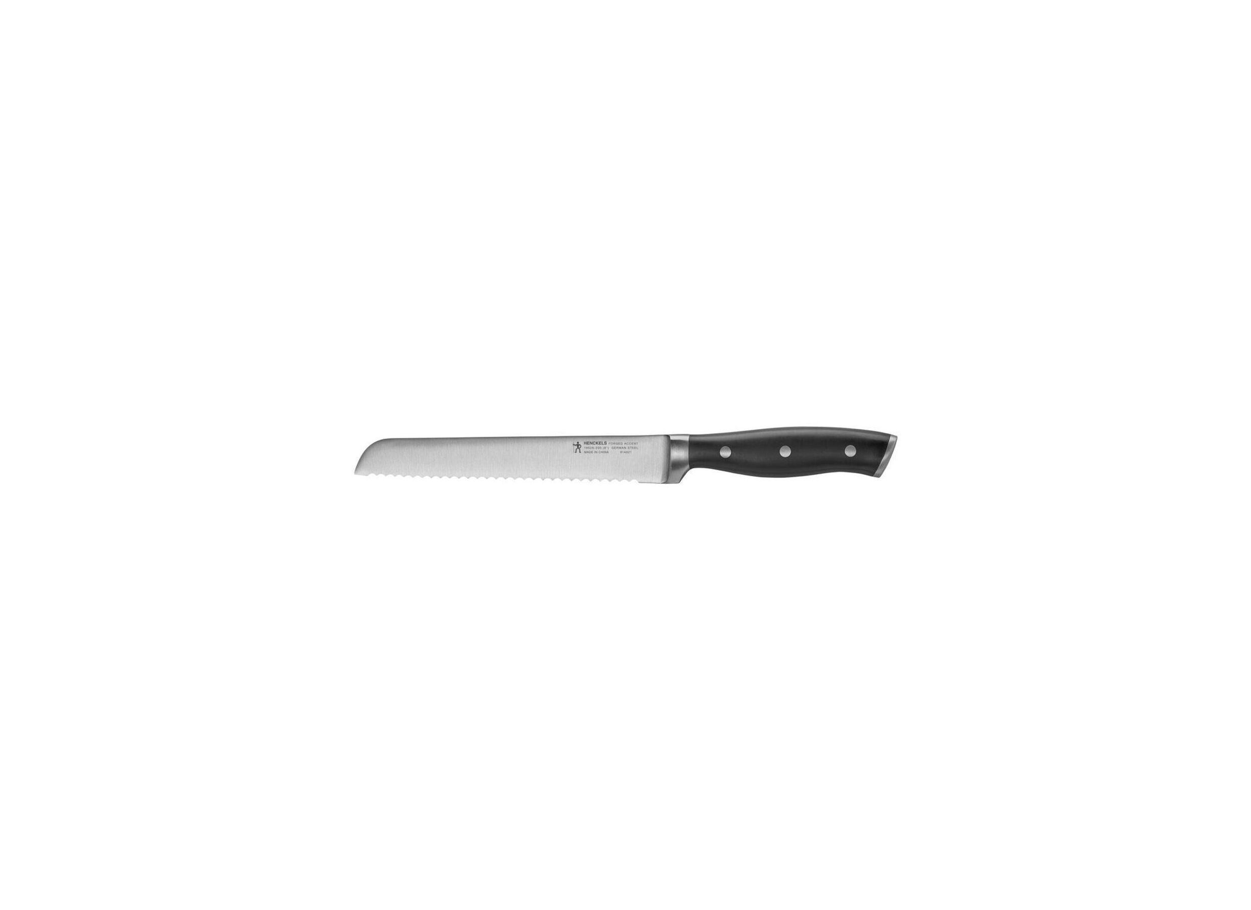 Broodmes Henckels Accent 20cm - RVS & ABS - zwart - Couteau à pain Henckels Accent 20cm - acier inoxydable & ABS - noir