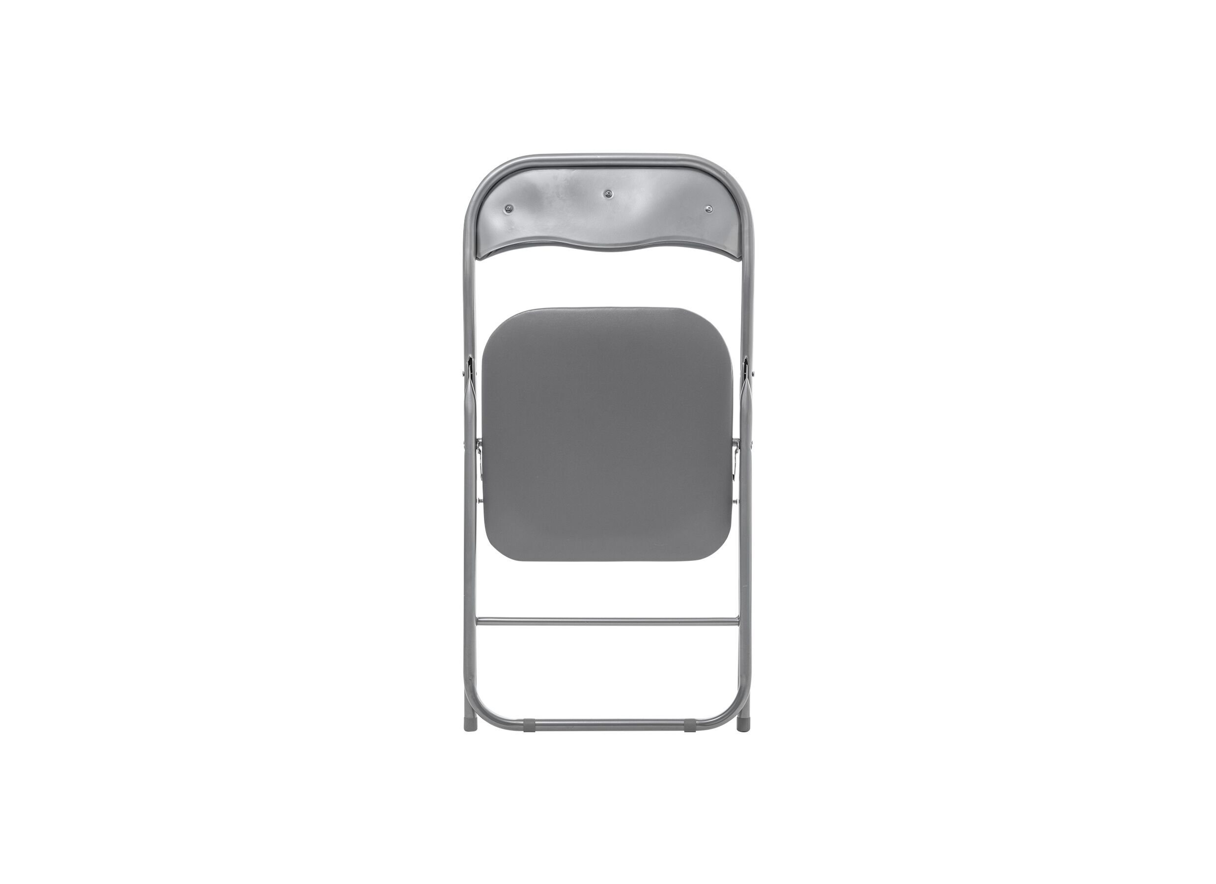 Chaise pliante ZH43cm - métal & PVC - gris