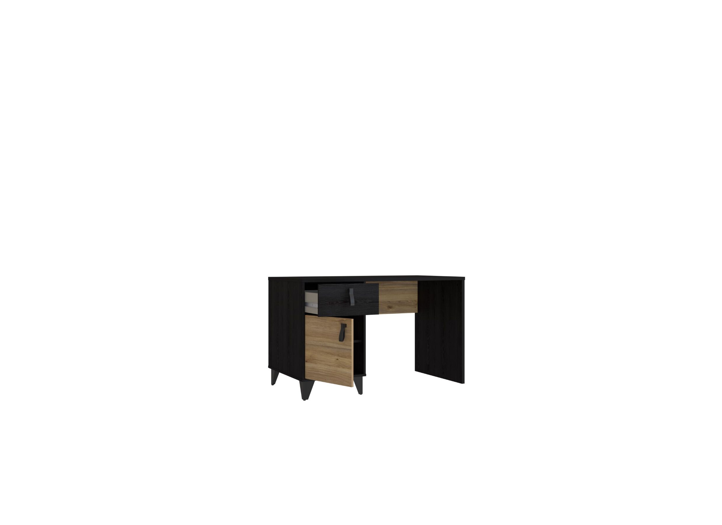 Disposition - Bureau Lya 120x60x73cm - panneau décor - cabezone oak/mauvella