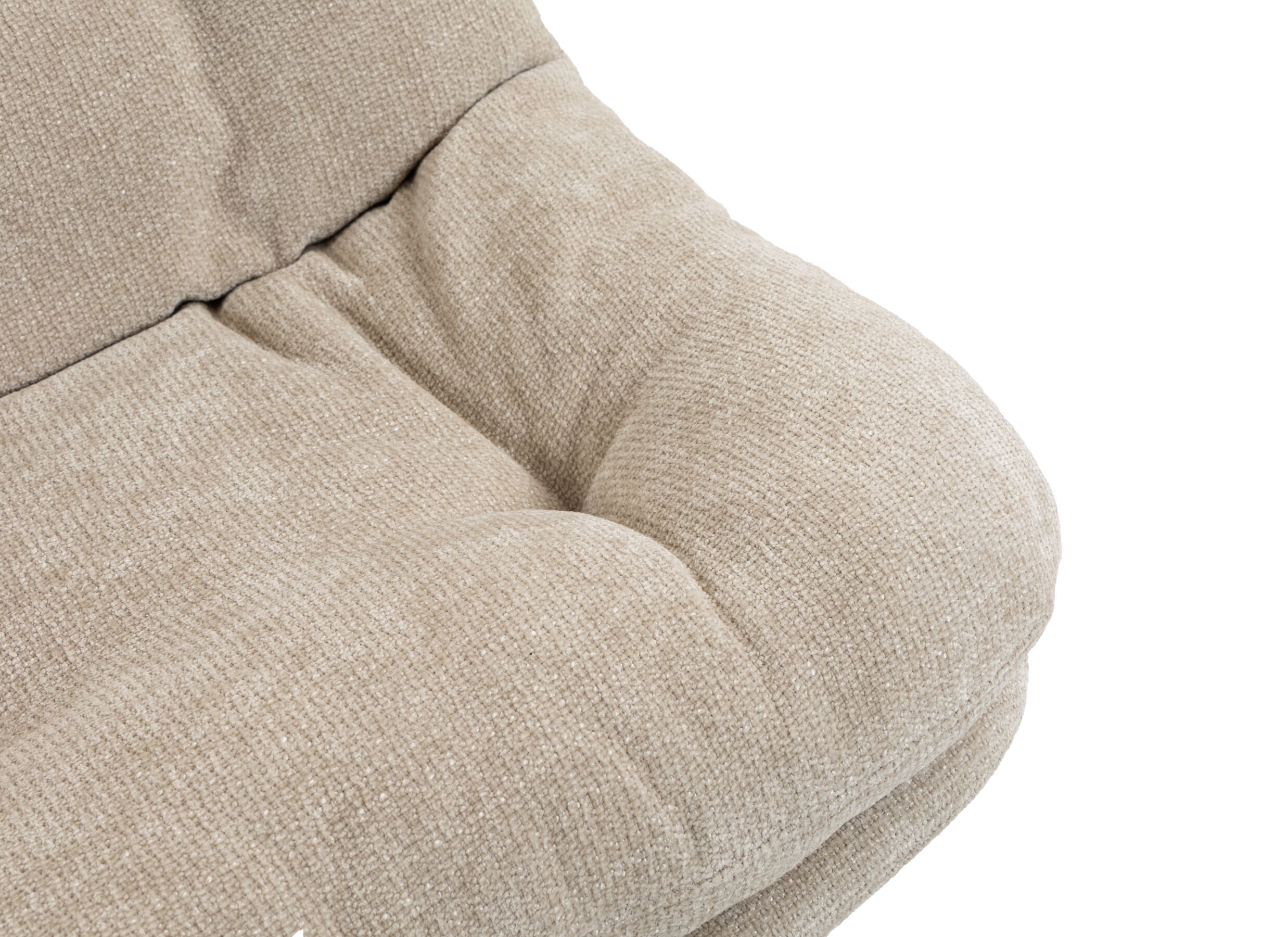 Detailfoto - Draaifauteuil Nouka 81x96x98cm - stof - beige