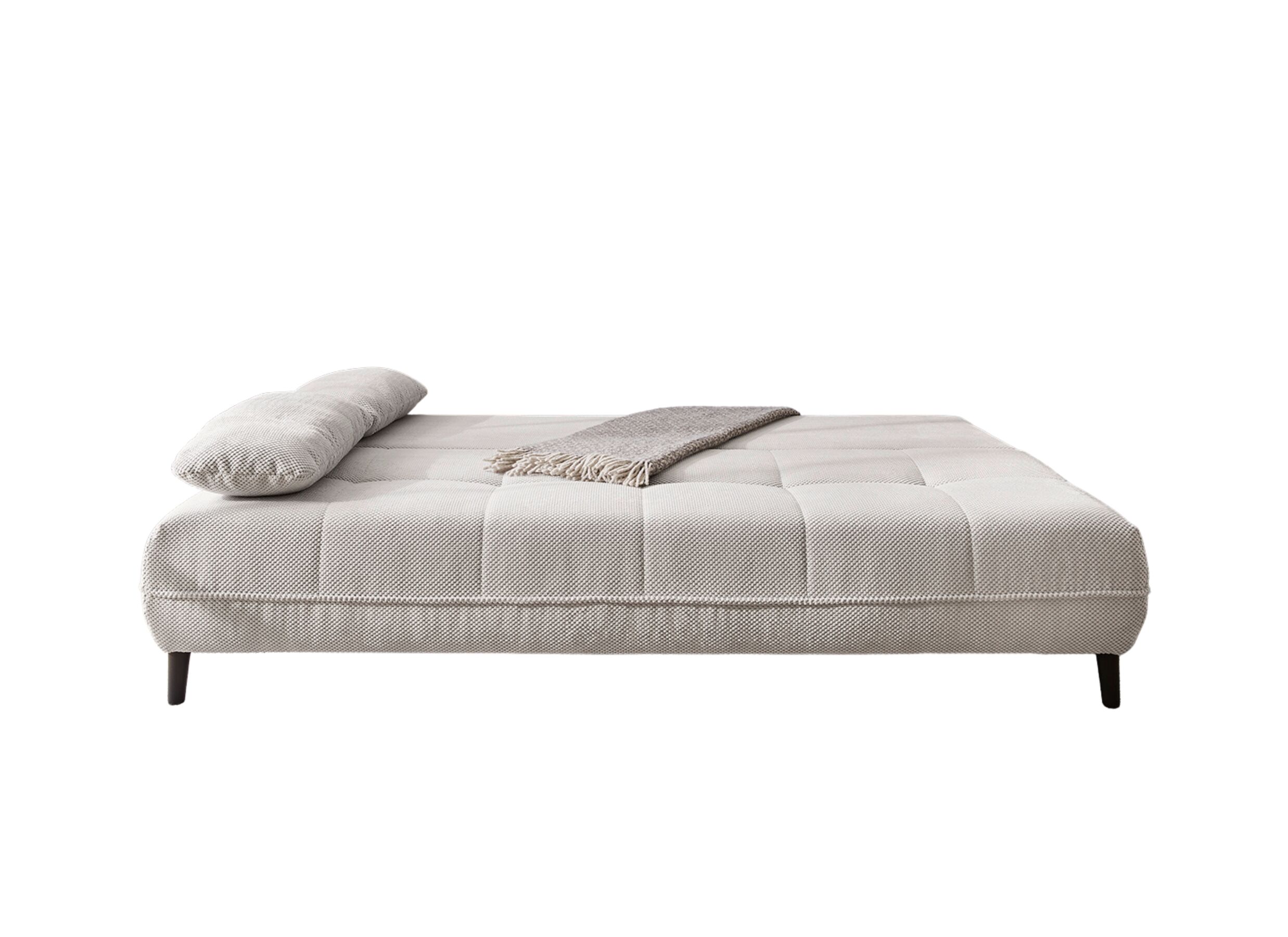 Aperçu - Canapé-lit Till 2 personnes - tissu - beige met opbergruimte