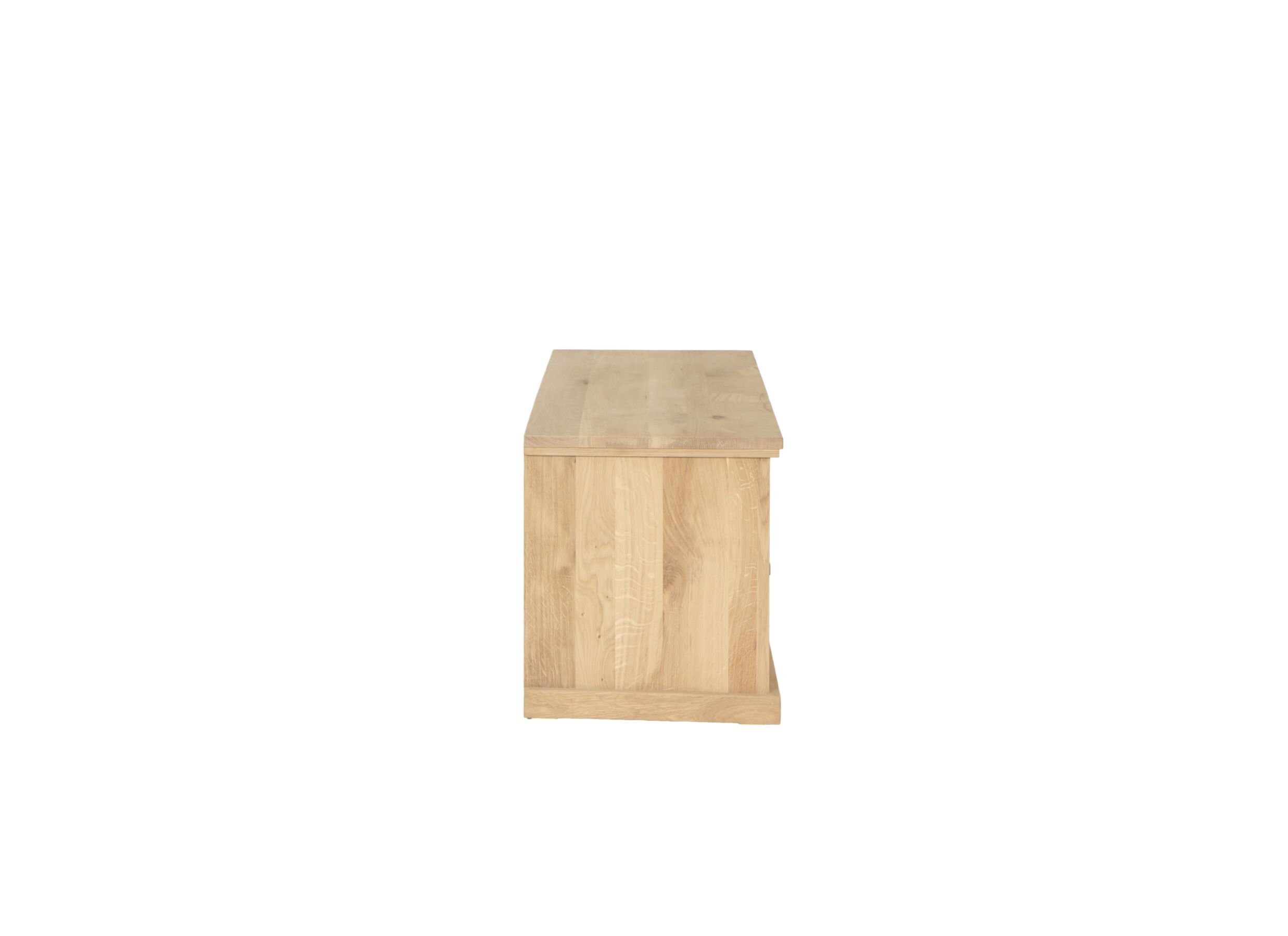 Meuble TV Grimaldi 160cm - chêne massif & décor - naturel