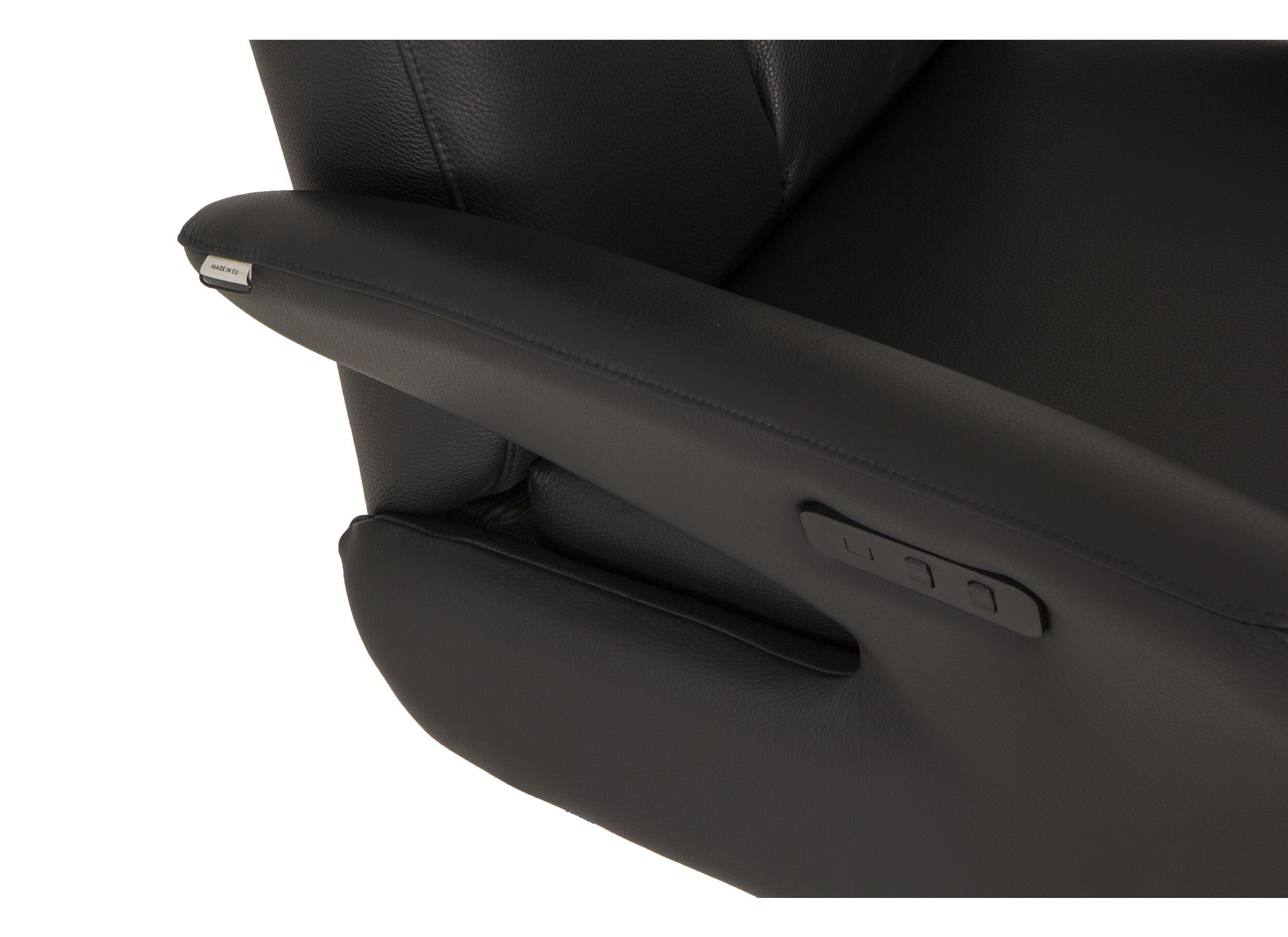 Relaxzetel 8001 elektrisch - leder - zwart