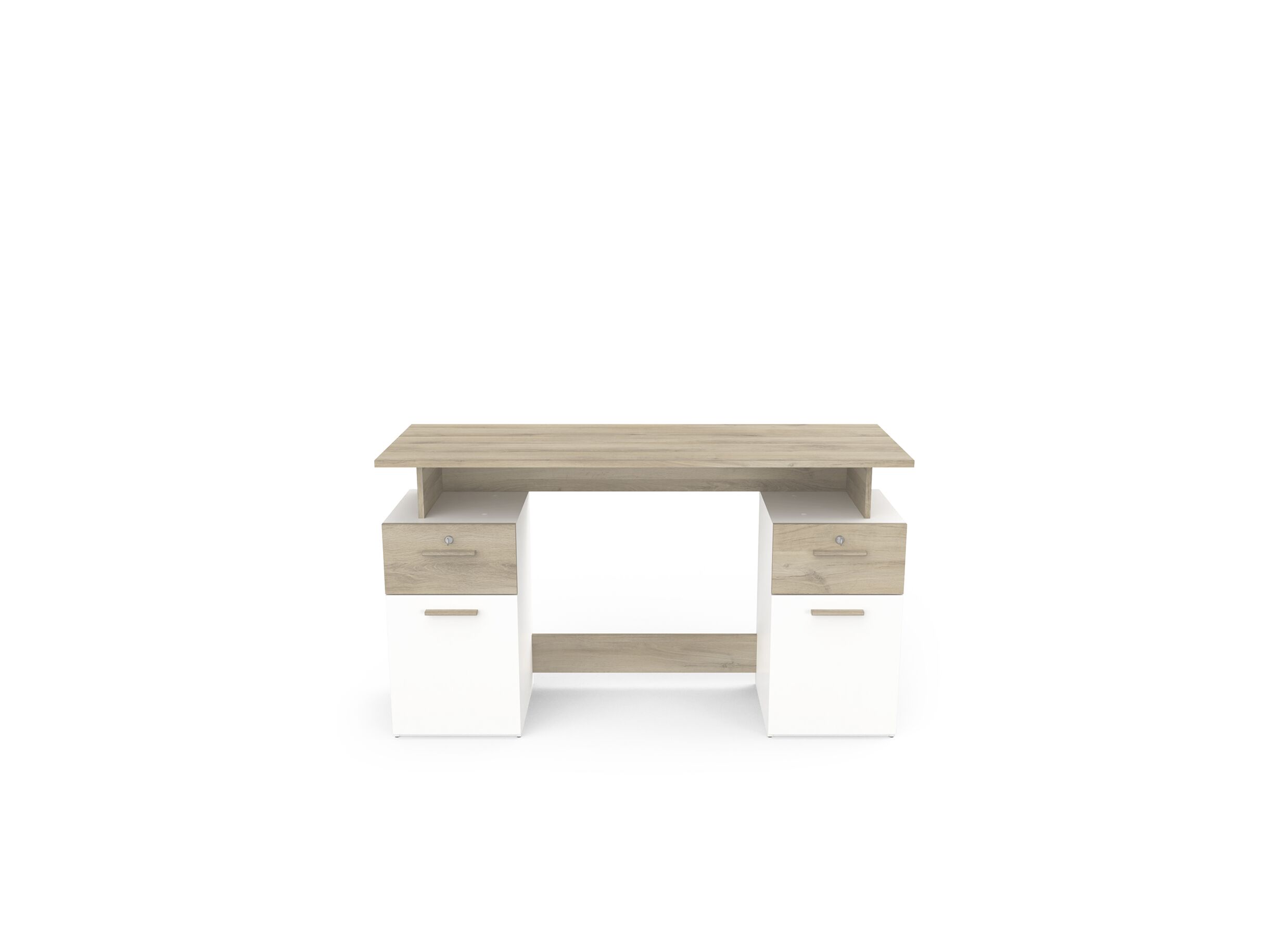 Bureau Platon 135x55x76cm - decor - kronberg eik & wit