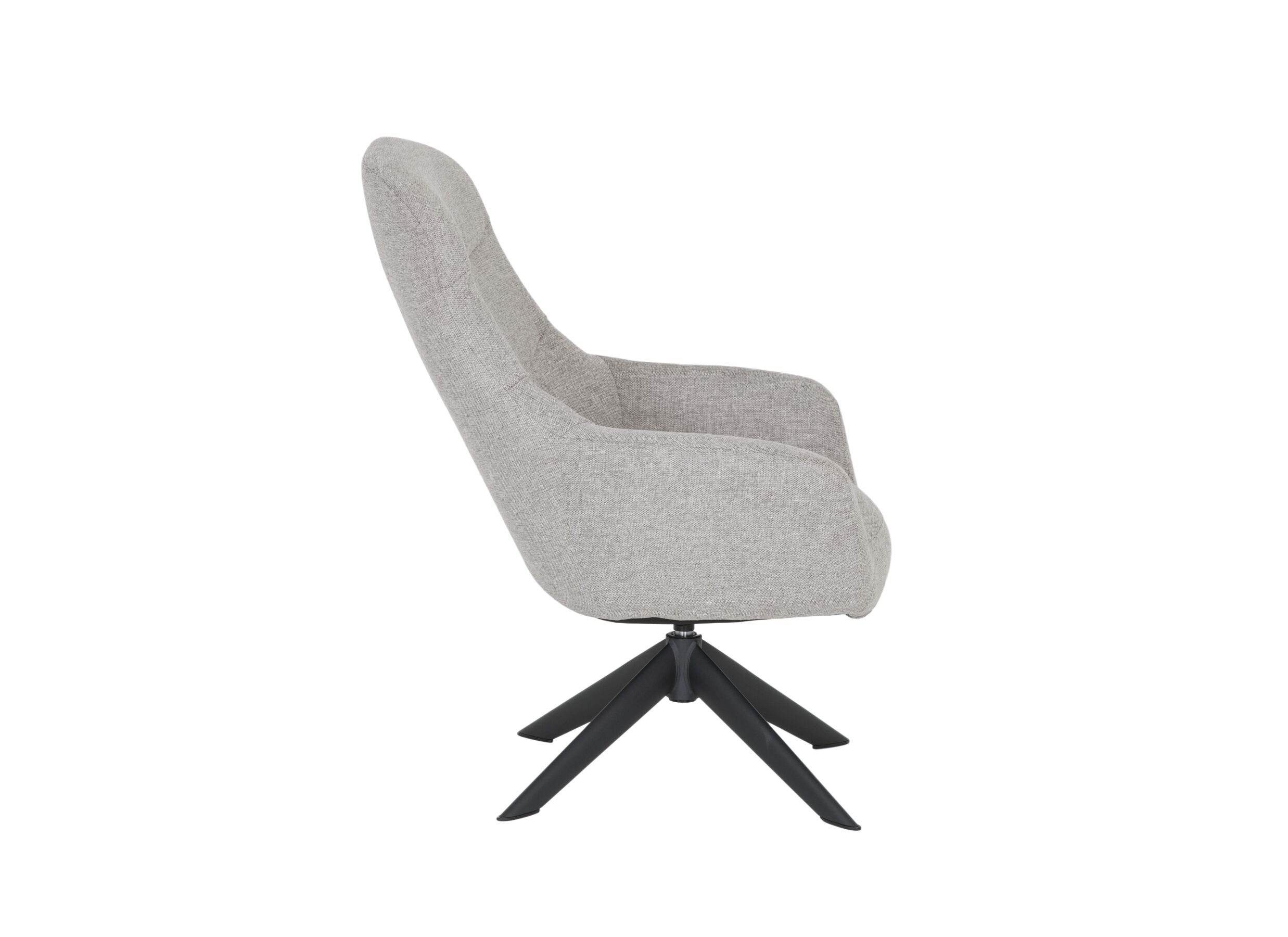 Fauteuil pivotant Oceano 72x80x98cm - tissu - greige