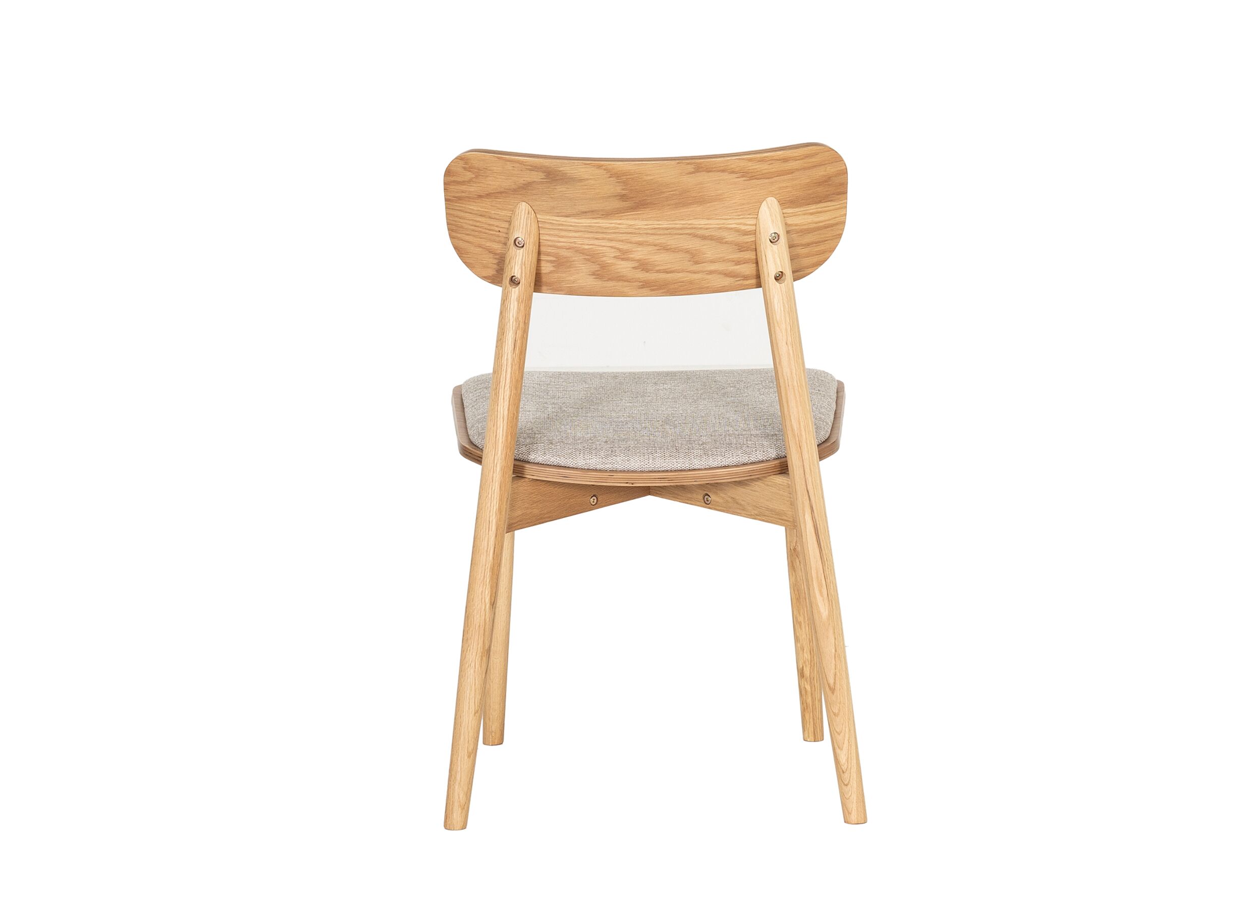 Aperçu - Chaise Walden 48x52x80cm - chêne massif & tissu - naturel