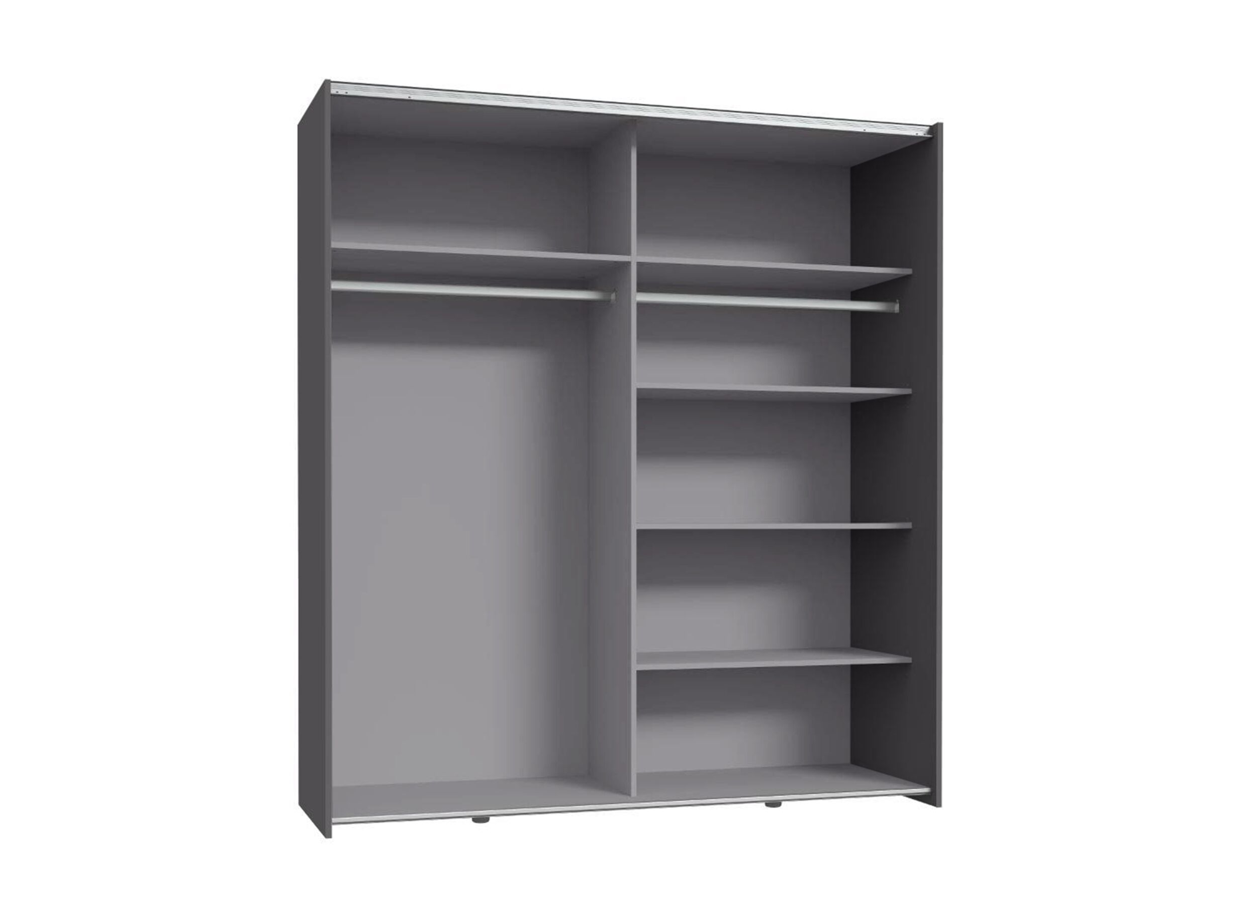 Armoire à portes coulissantes Kaikais 170cm - décor - gris foncé