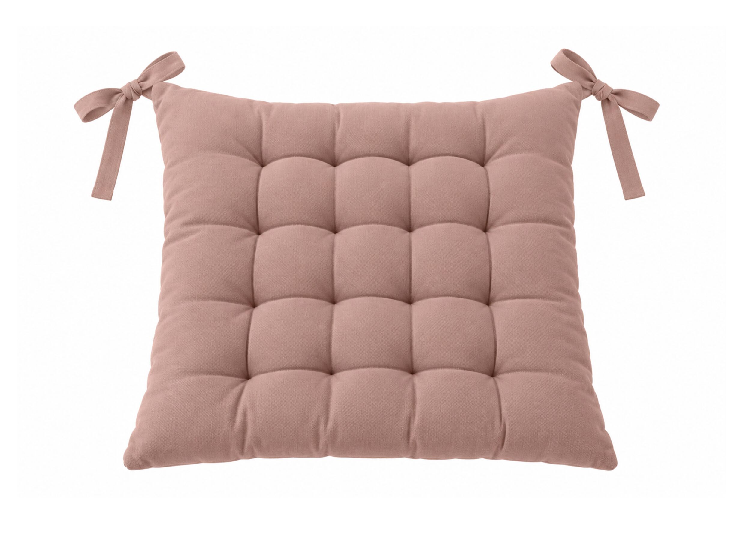 Stoelkussen Essential 38x38cm - katoen - zand roze - Coussin de chaise Essential 38x38cm - coton - rose sable