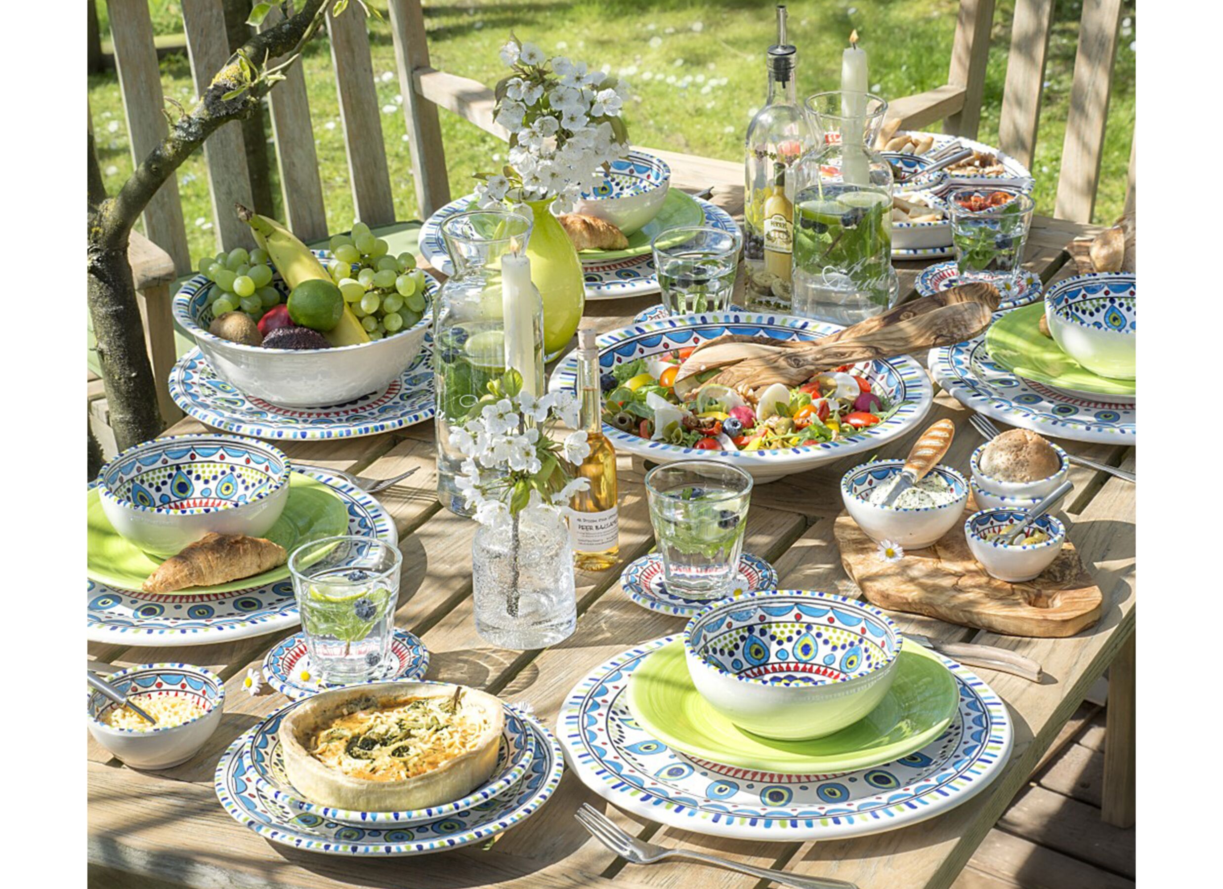 Sfeerfoto - Fruitschaal Pavo Ø20,3cm - stoneware - multicolor