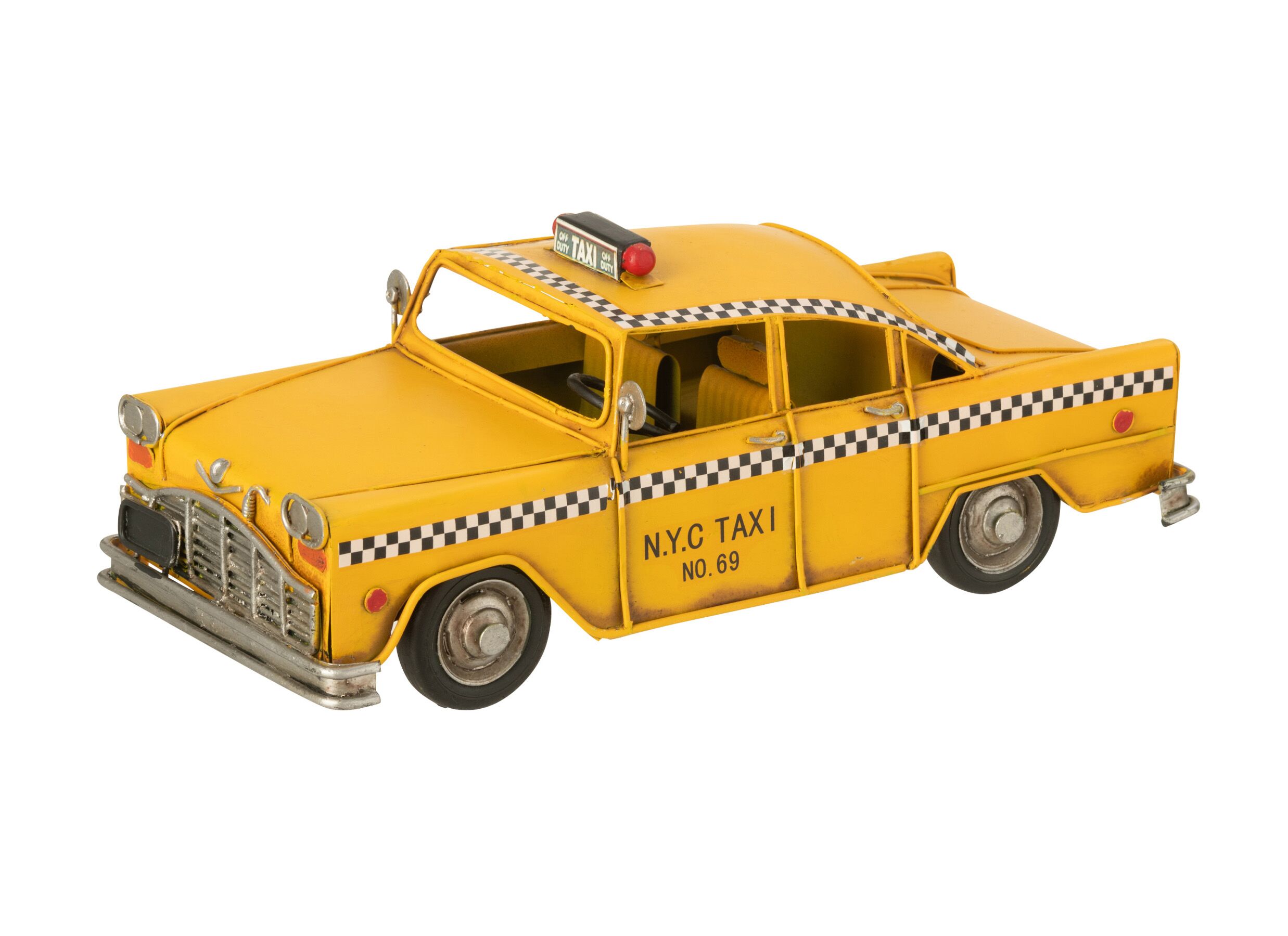 Taxi Antiek 28x12 - Taxi Antique 28x12,5x11cm - métal - jaune