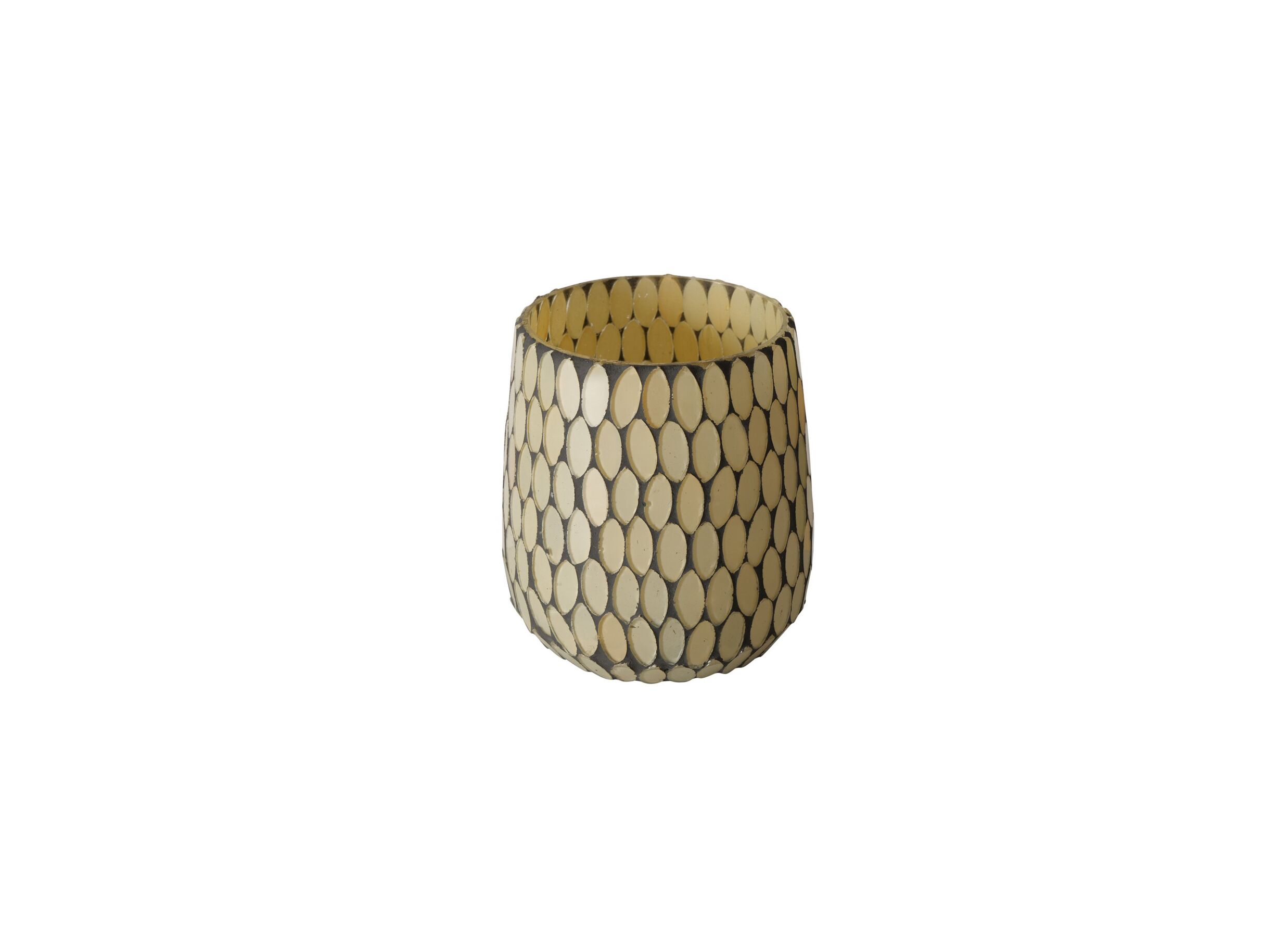 Aperçu - Porte-bougie Blisto H11cm - verre - beige