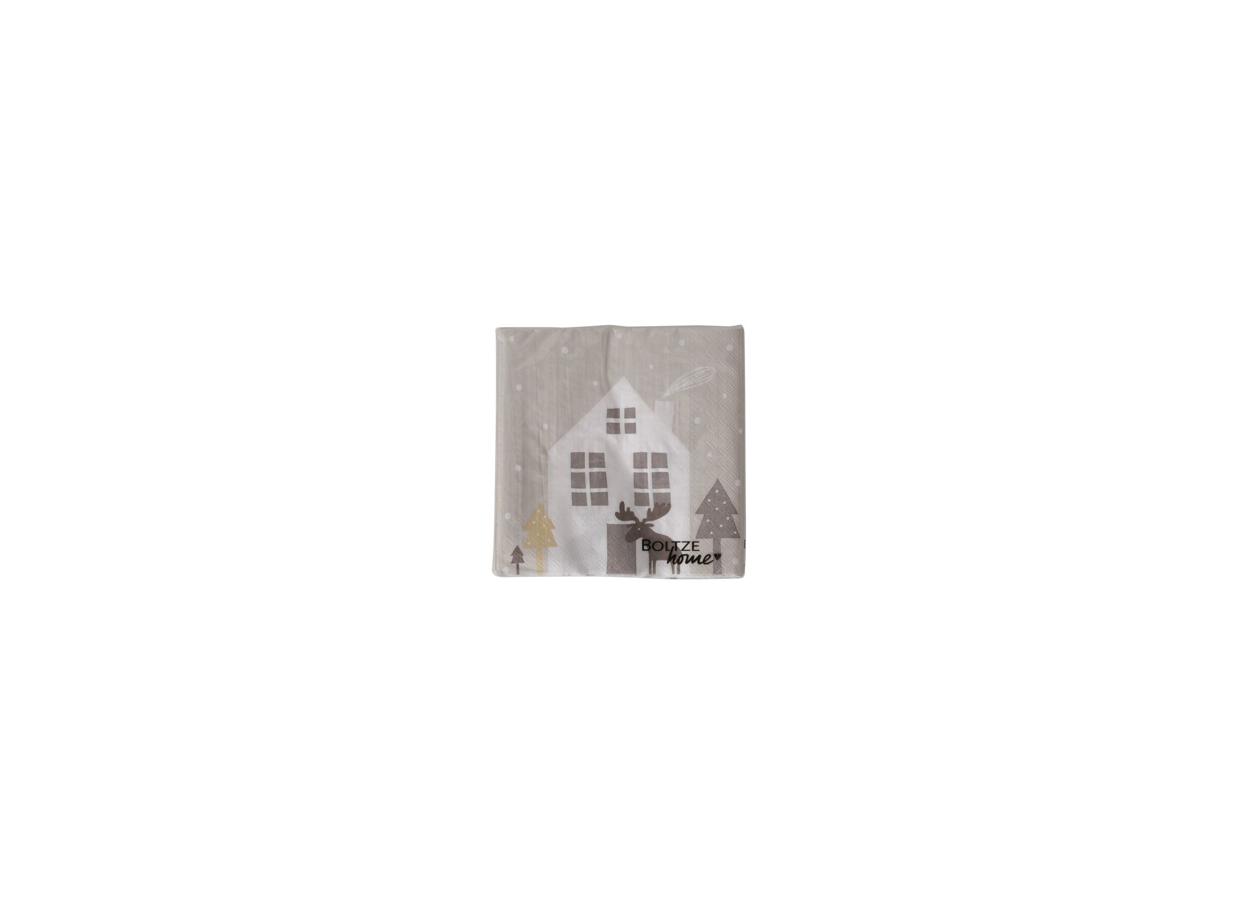 Aperçu - Serviette Vimmerby 17x17cm beige blanc 20 pièces