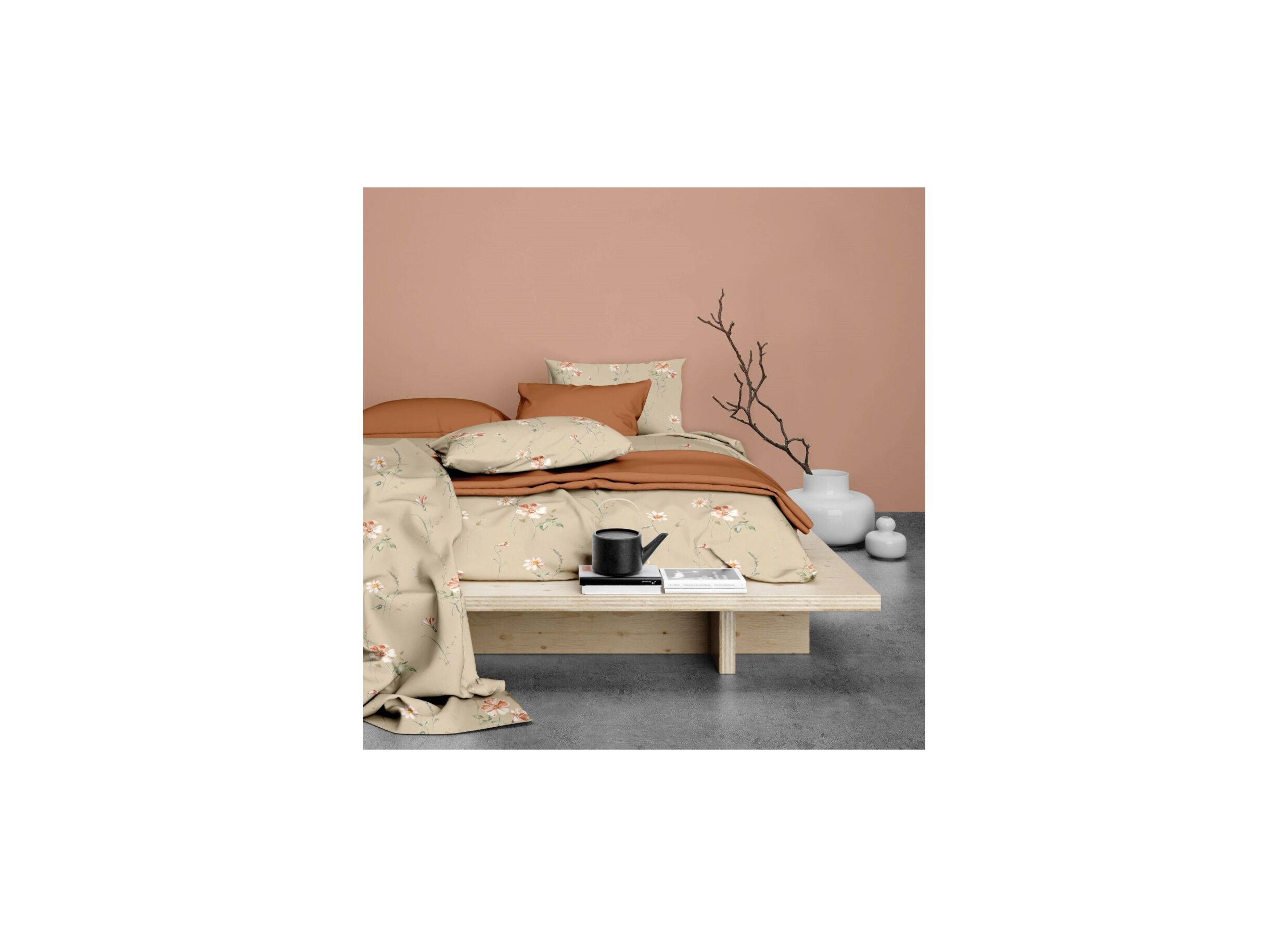 Foto ambiance - Housse de couette Zabina 240x200/220cm coton satin