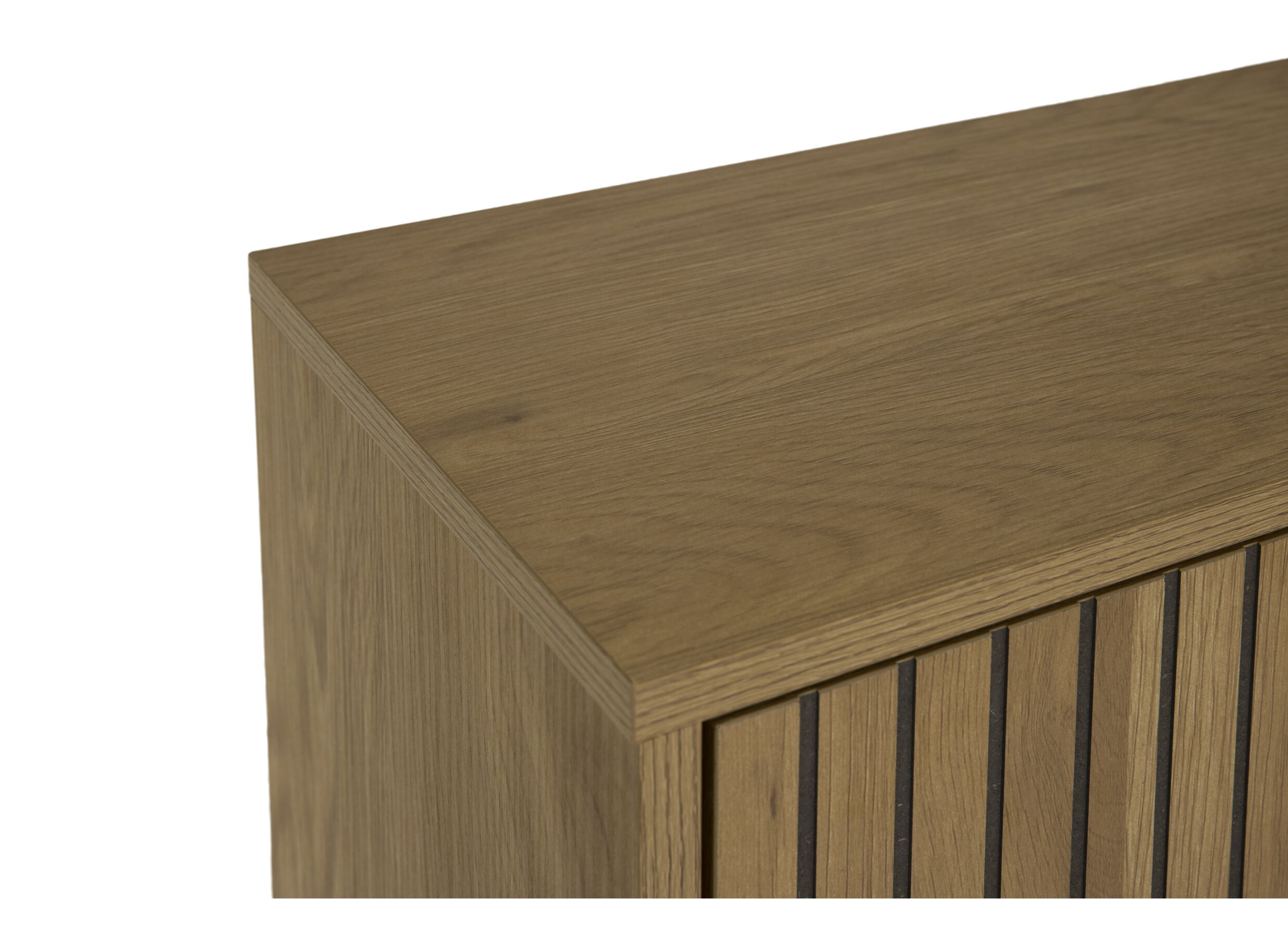 Detail - Armoire à chaussures Salaria 72x25x122cm - décor - chêne