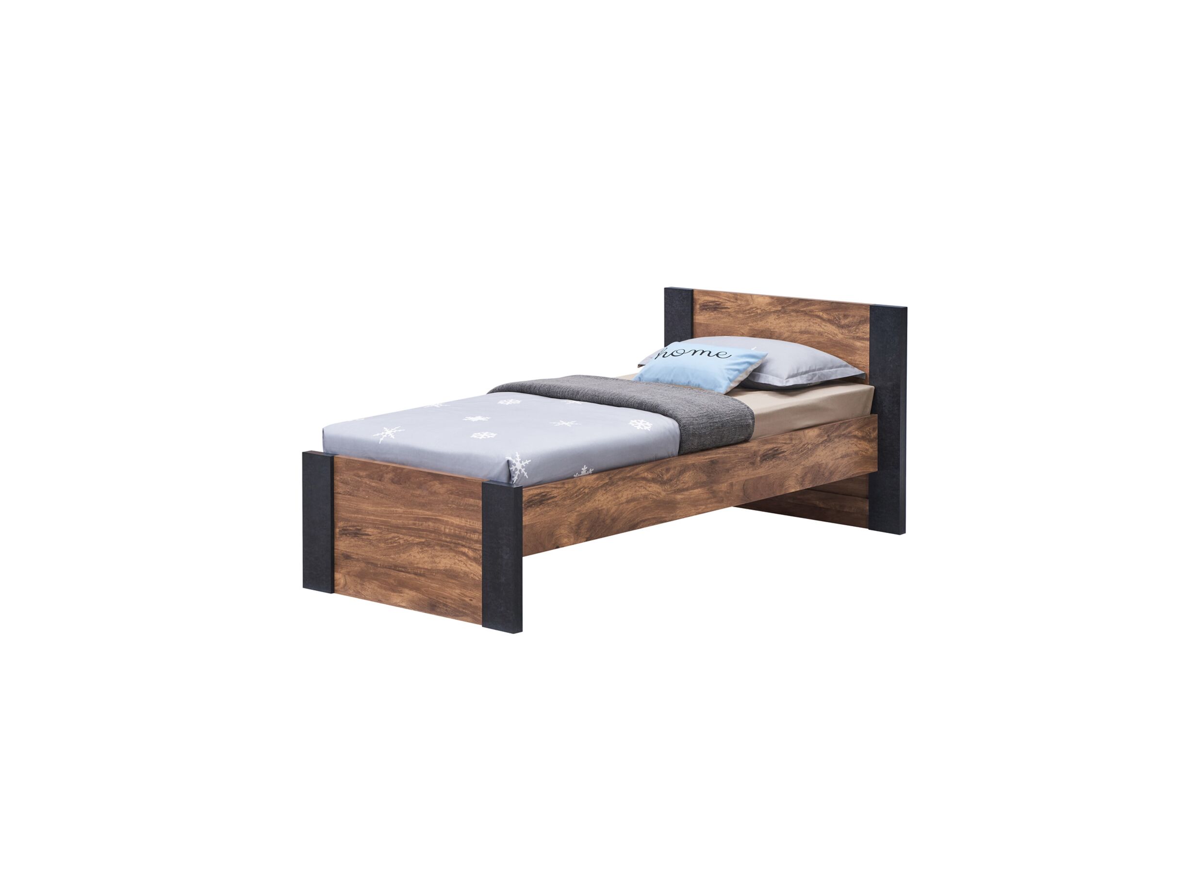 Bed Ellen 90x200cm - decor - acacia & zwart
