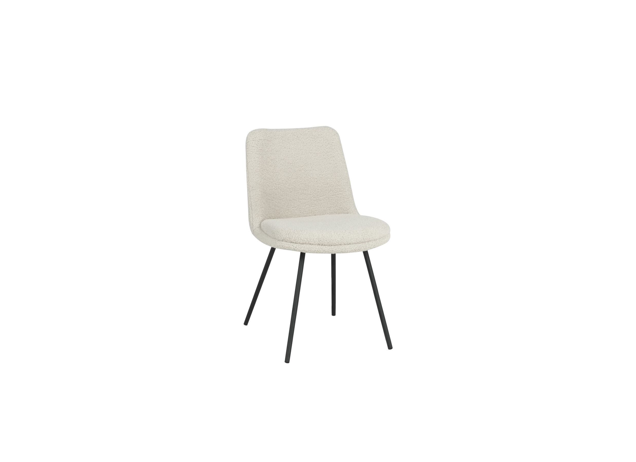 Stoel Found 50x60x82cm - bouclé - wit - Chaise Found 50x60x82cm - bouclé - blanc