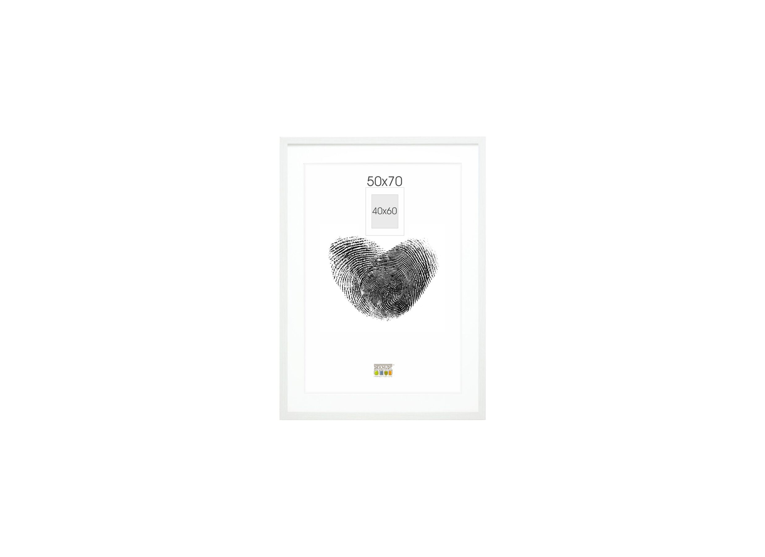 Hoofdfoto - Fotokader S66KF1P1 70x50cm - hout & glas - wit