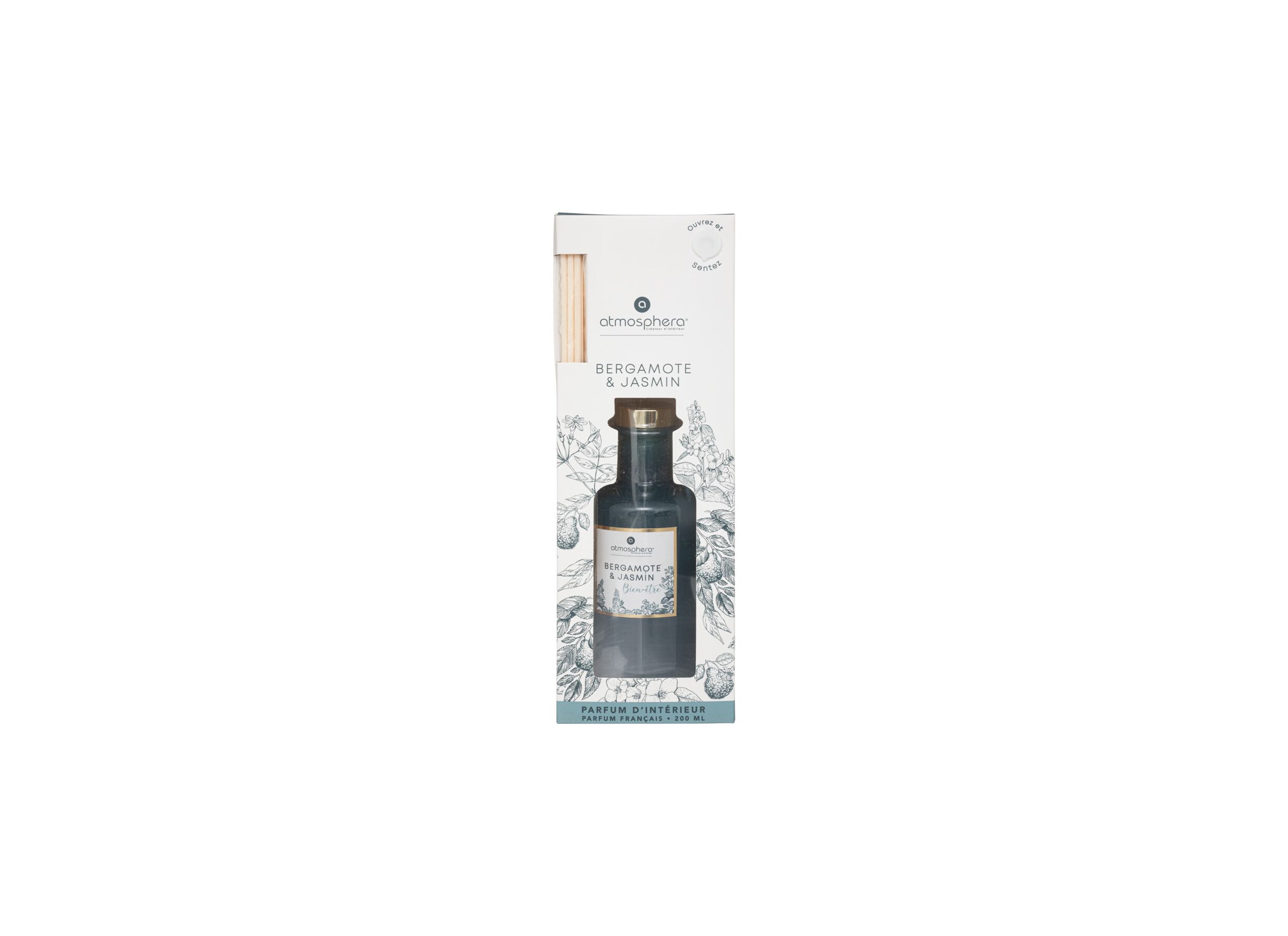 Aperçu - Bâtonnets parfumés Mael Bergamote Jasmin vert foncé