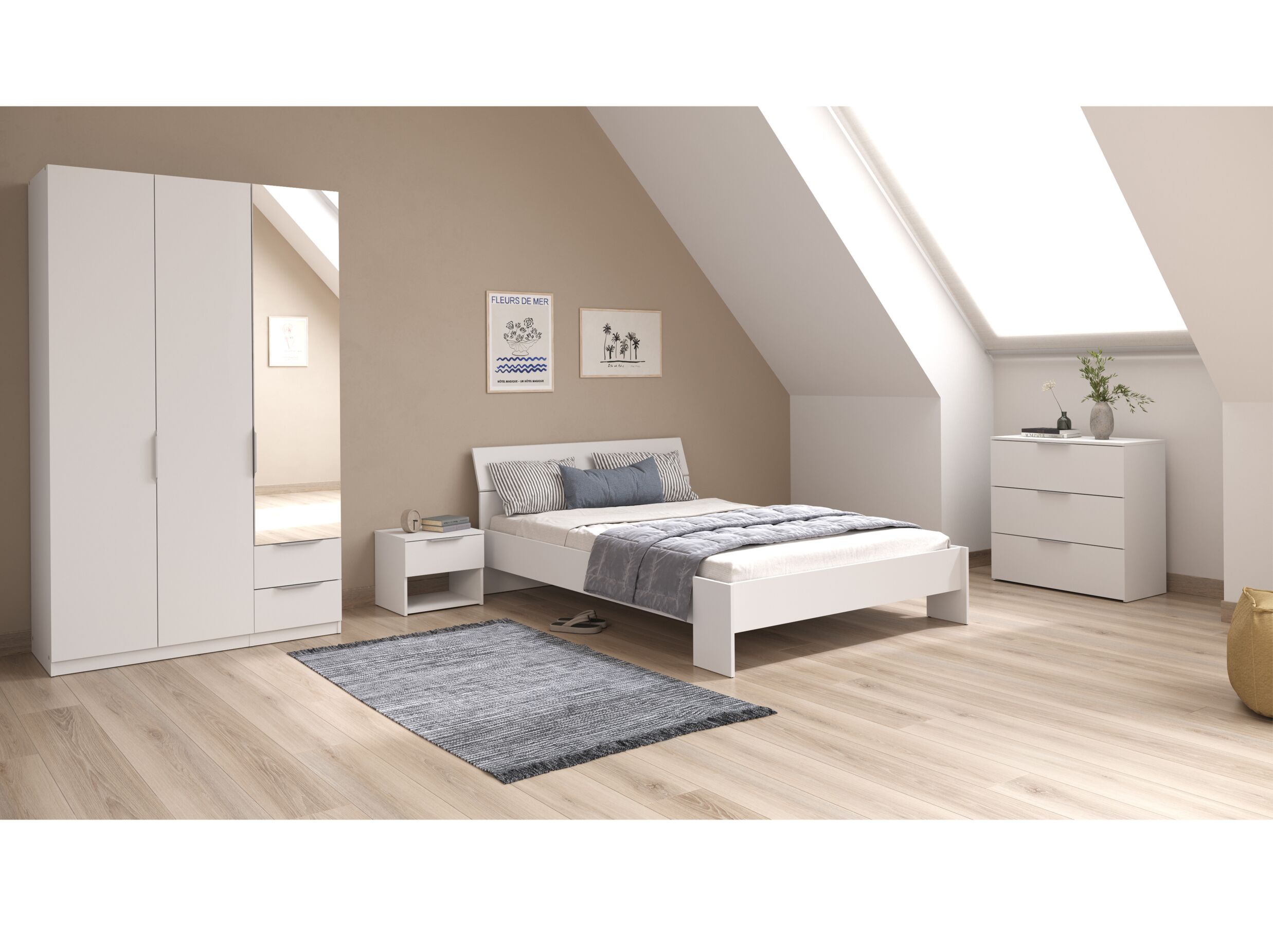 Sfeerfoto - Ladekast Michigan 80x41x81cm - decor - wit