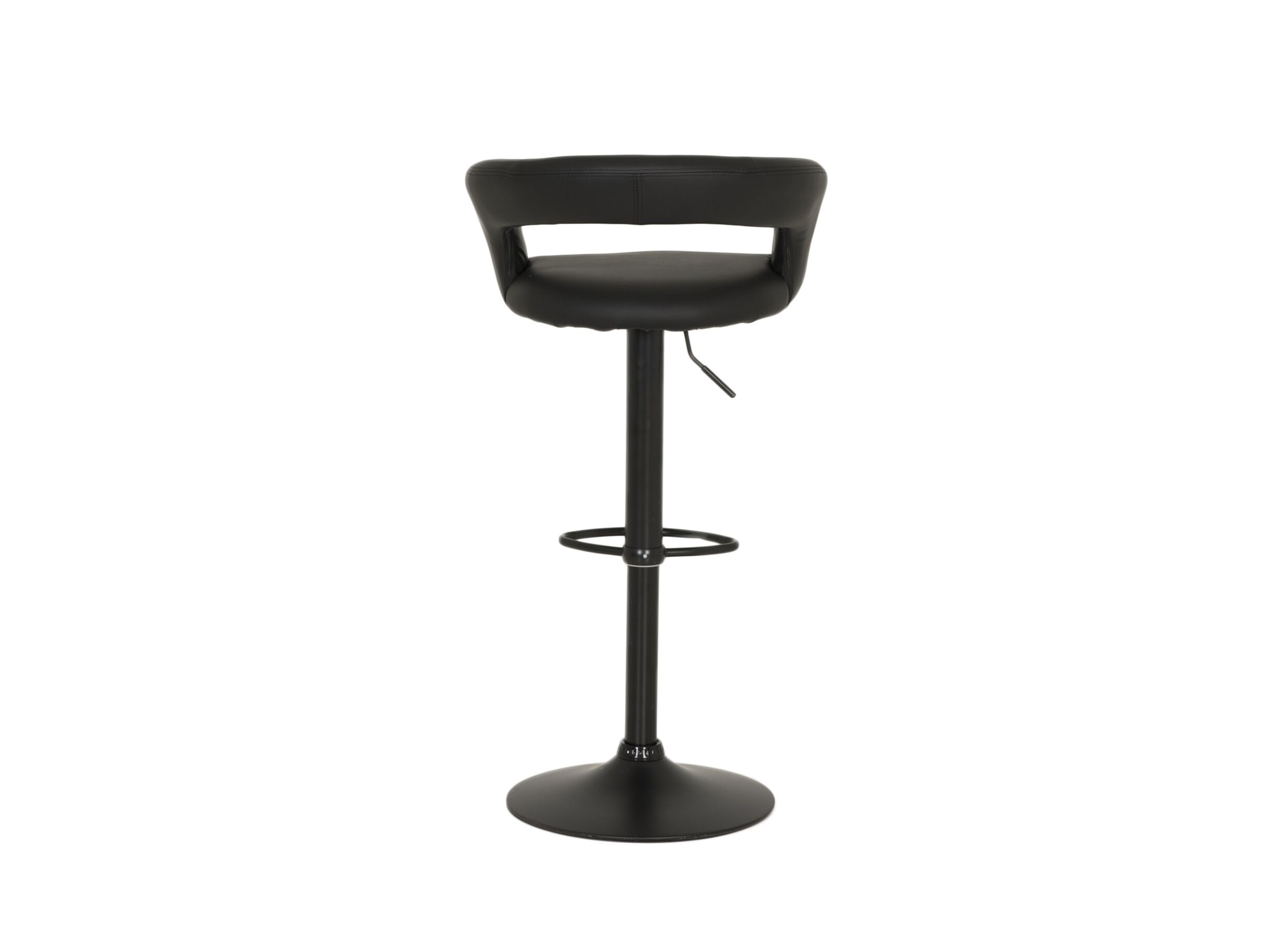 Barstoel Zorn lederlook - zwart