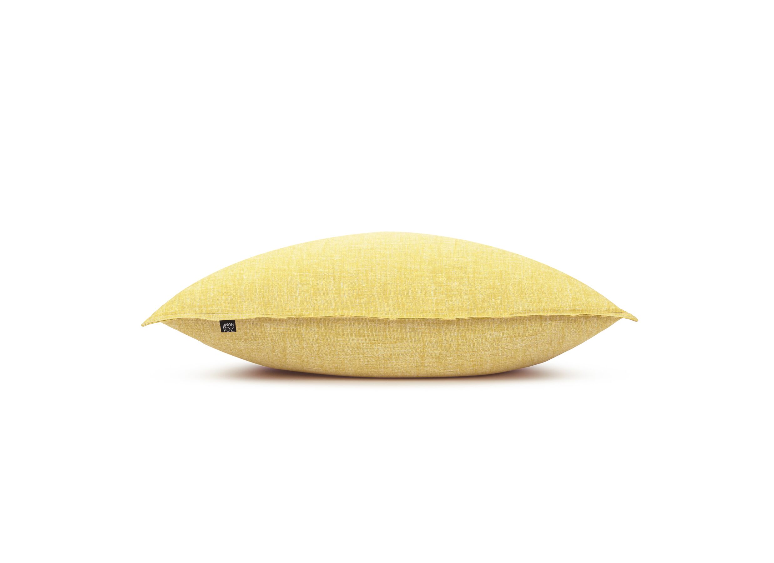 Taie d'oreiller Lino 60x70cm aspen yellow - Taie d'oreiller 70x60cm coton aspen yellow
