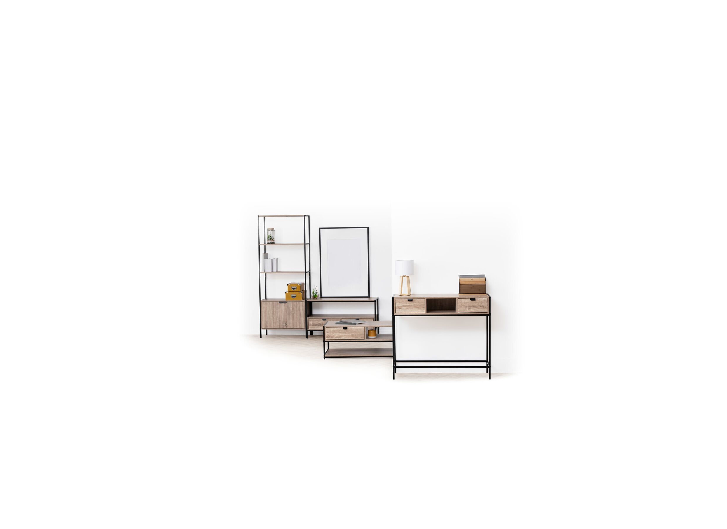 Table basse Aliaj beige avec rangement