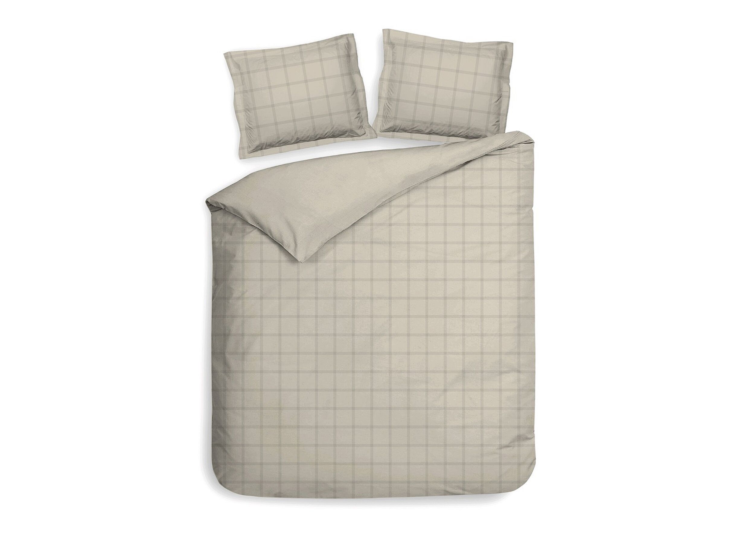 Dekbedovertrek Heckettlane Diamante 240x220cm - katoensatijn - mojav sand - Housse de couette Heckettlane Diamante 240x220cm - satin de coton - mojav sand