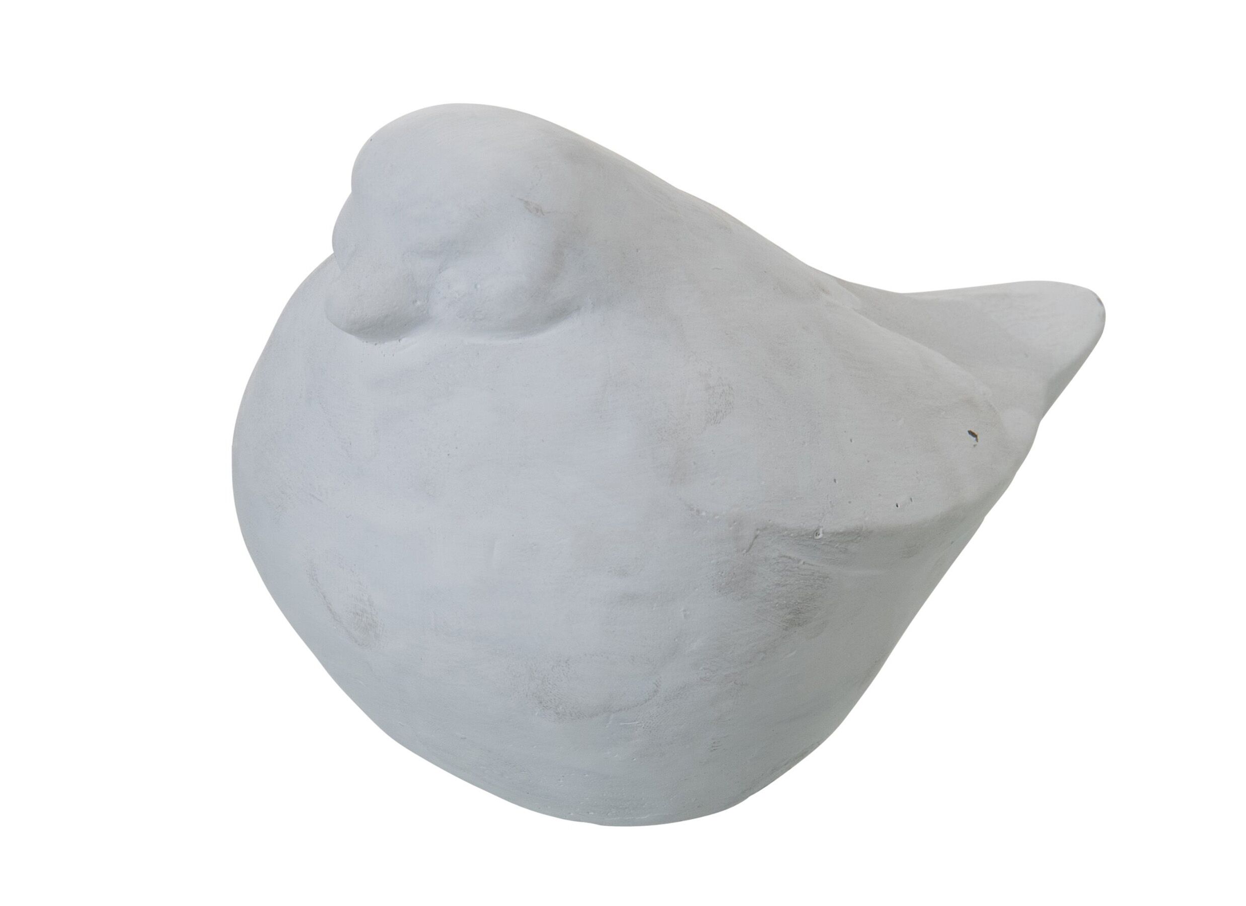 Beeldje Vogel 19x11x13cm - cement - wit - Statuette Oiseau 19x11x13cm - ciment - blanc
