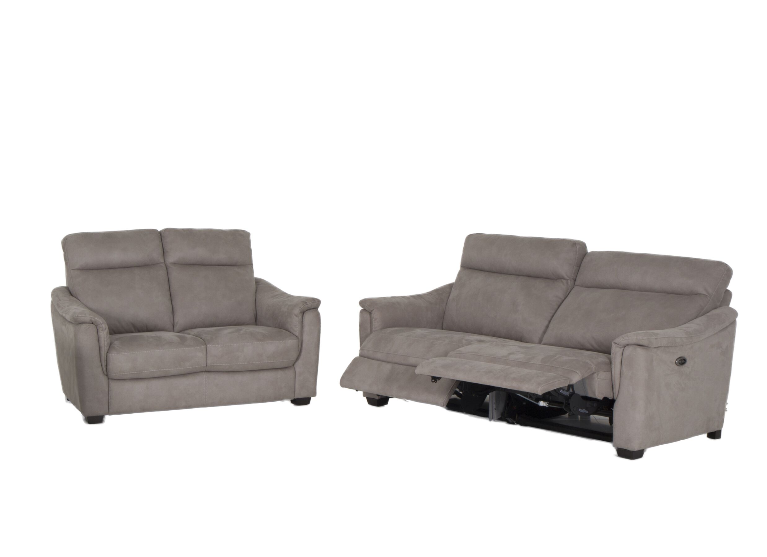 5+2 places tissu gris avec relax - Canapé Centanni 2,5+2 places - tissu - gris avec relax