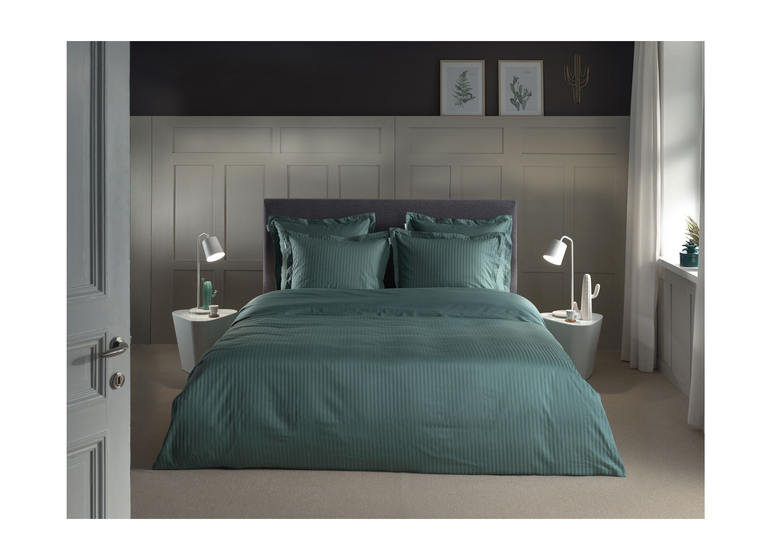 Foto ambiance - Housse de couette 140x220cm coton satin